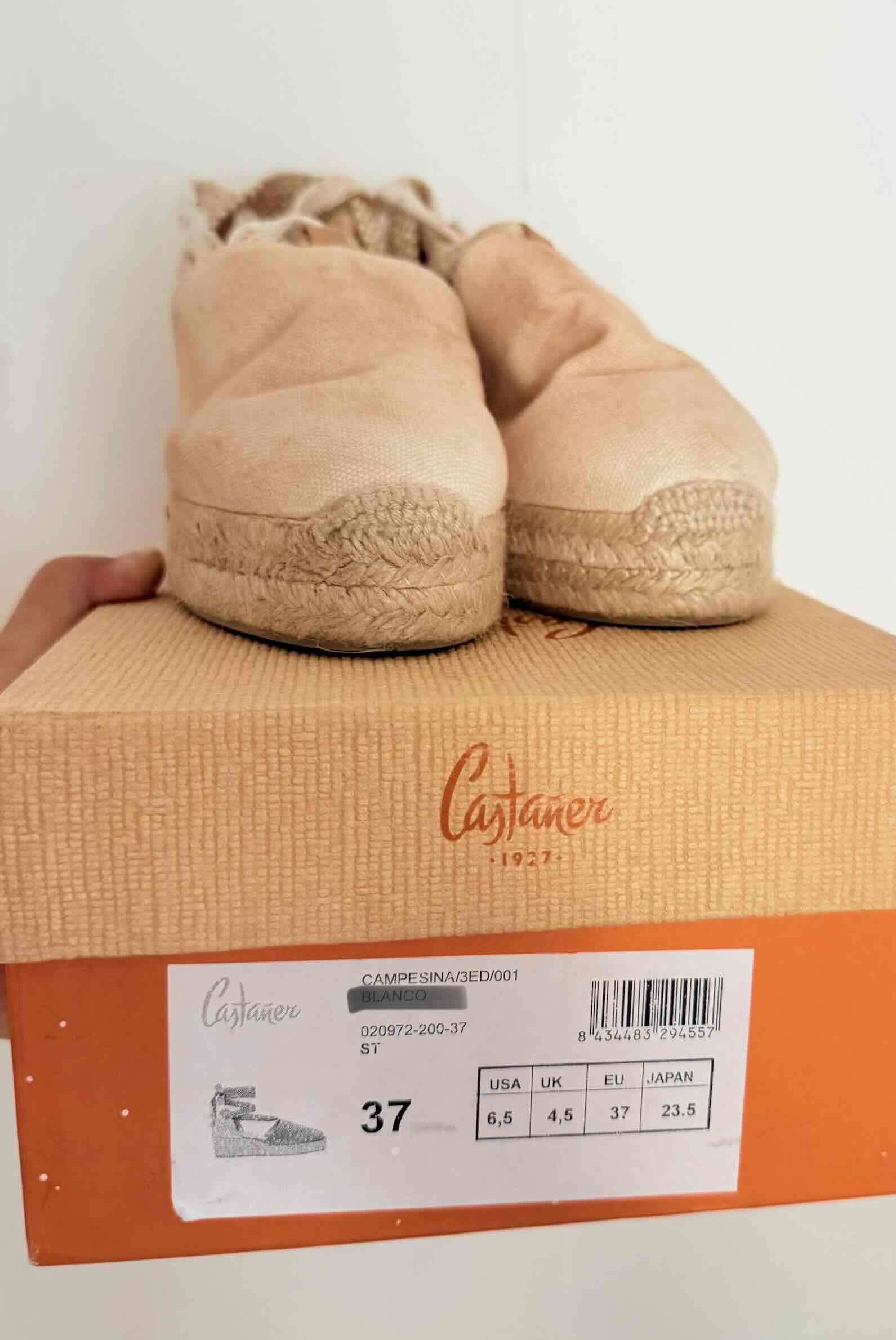 Alpargatas de plataforma beige #37 nuevas - miniatura 4