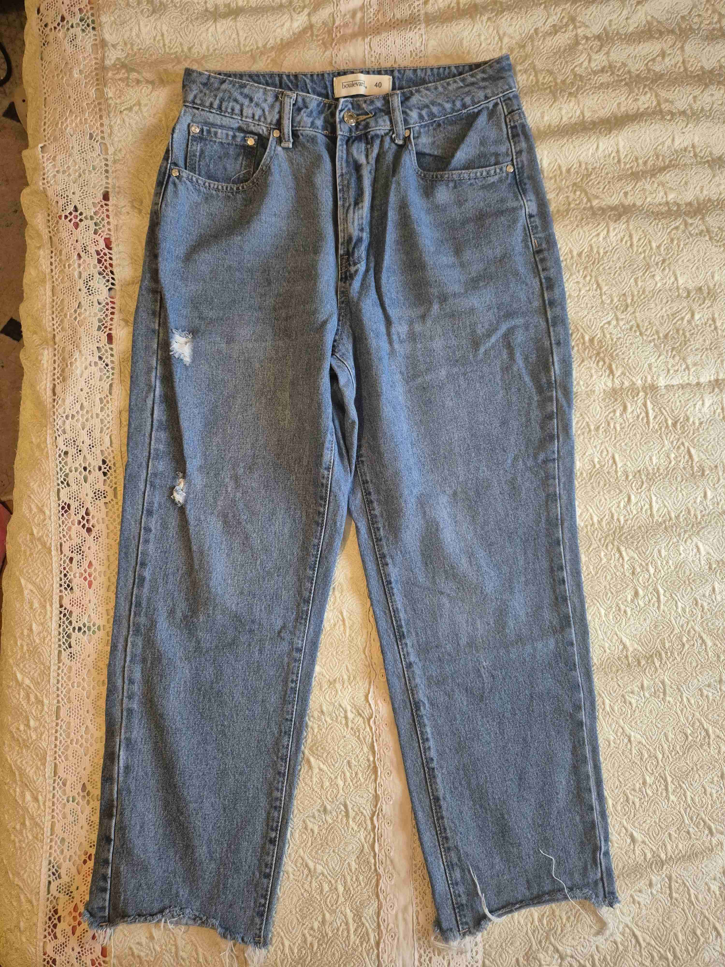 Moms Jeans desgastados para mujer - miniatura 1