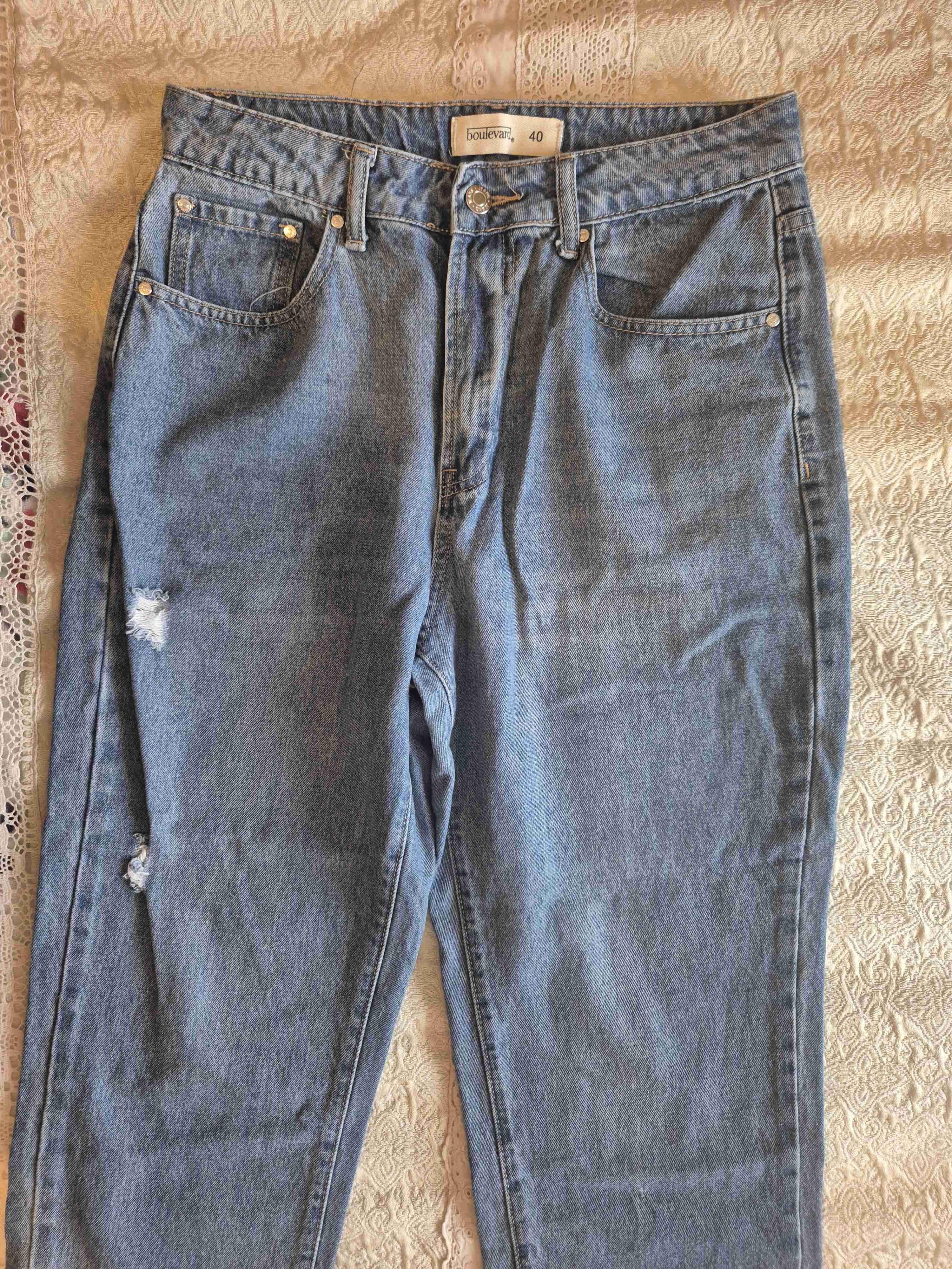 Moms Jeans desgastados para mujer - miniatura 2