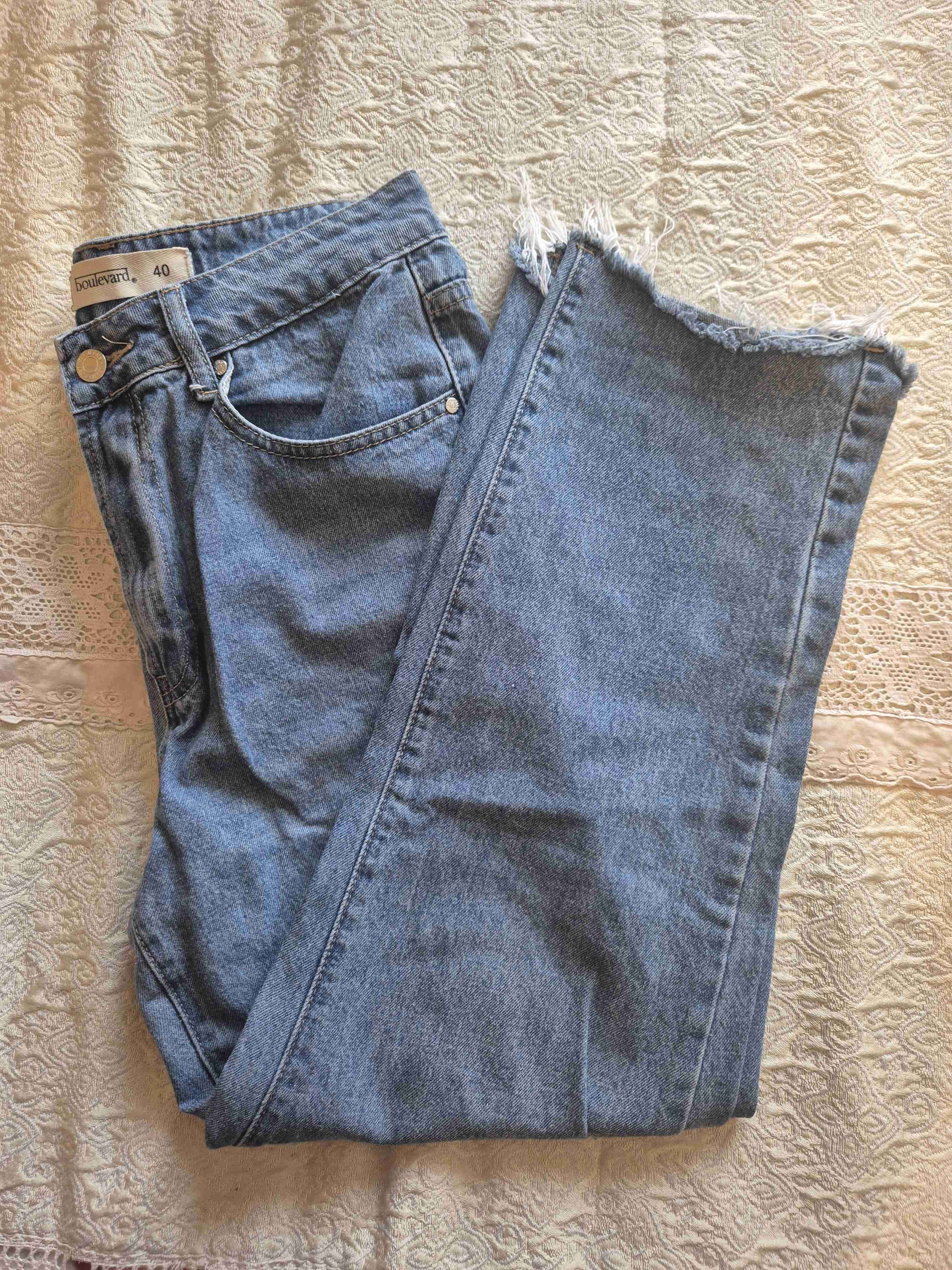 Moms Jeans desgastados para mujer - miniatura 5