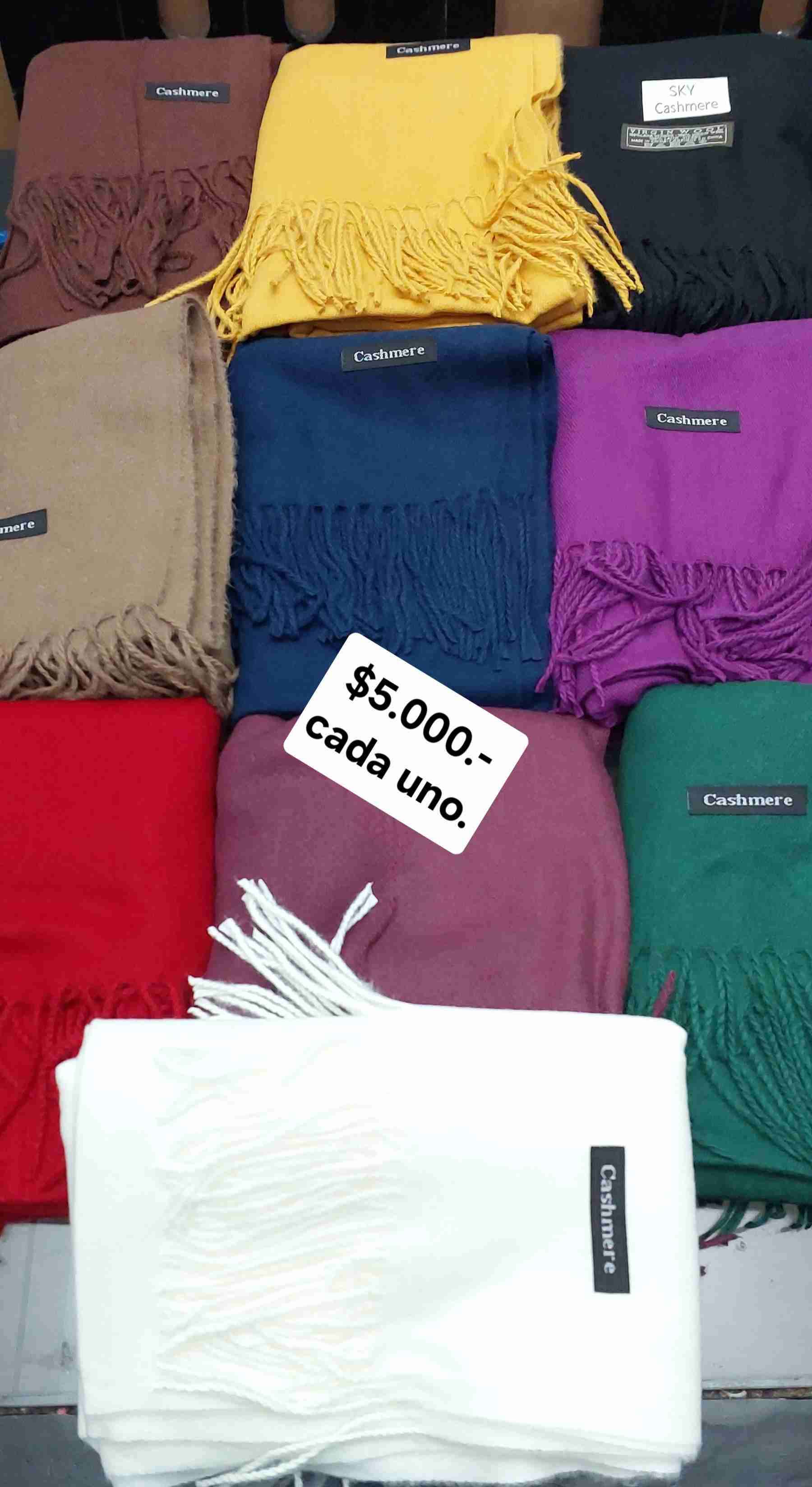 Chal de cashmere colores variados