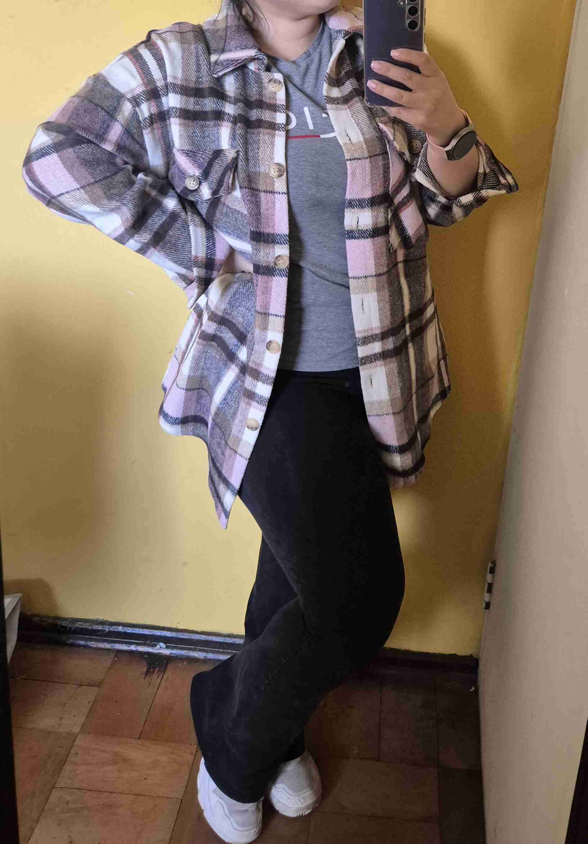 Camisa de cuadros estilo oversize - miniatura 5