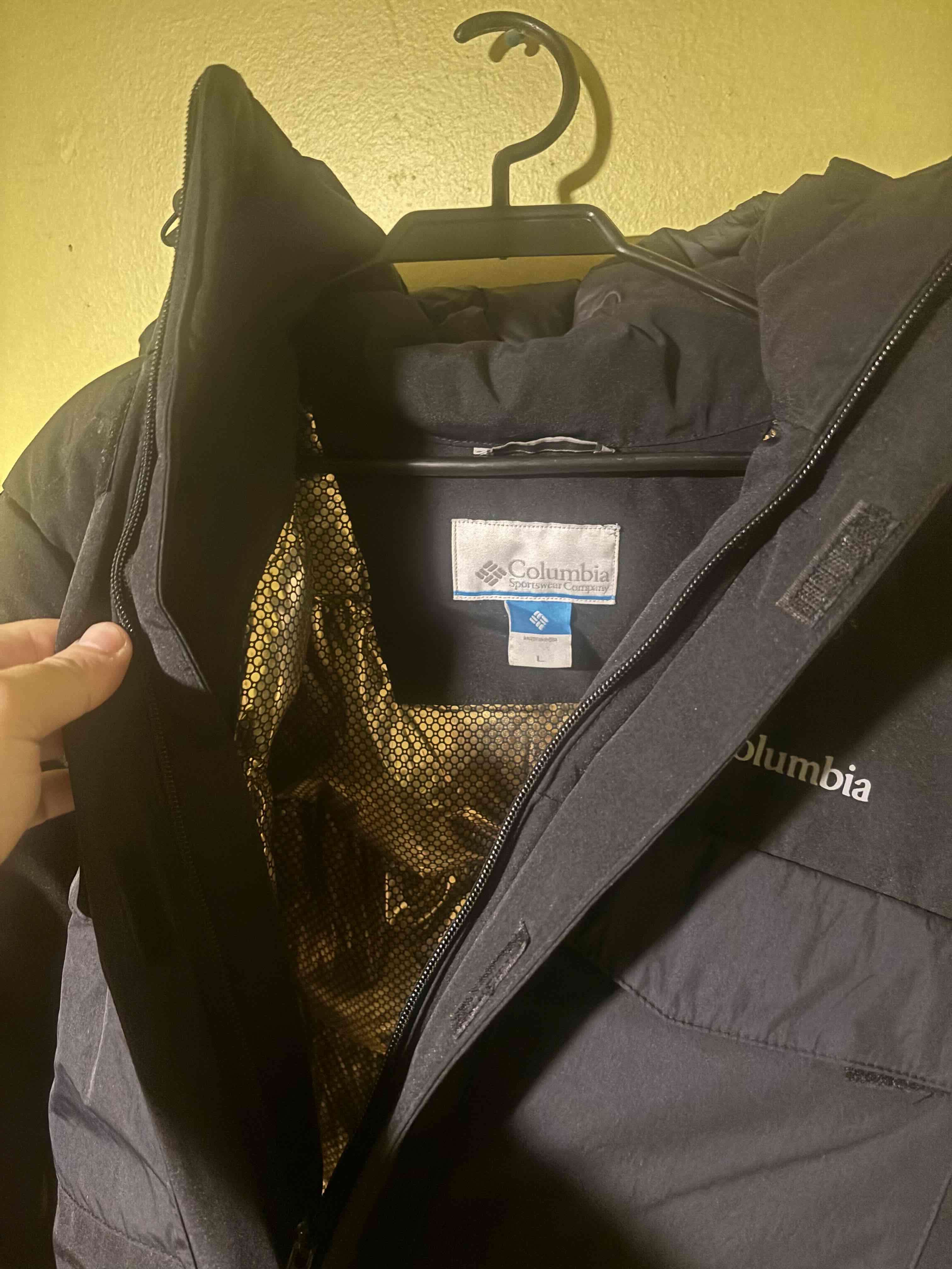 Chaqueta Columbia impermeable negra - miniatura 1