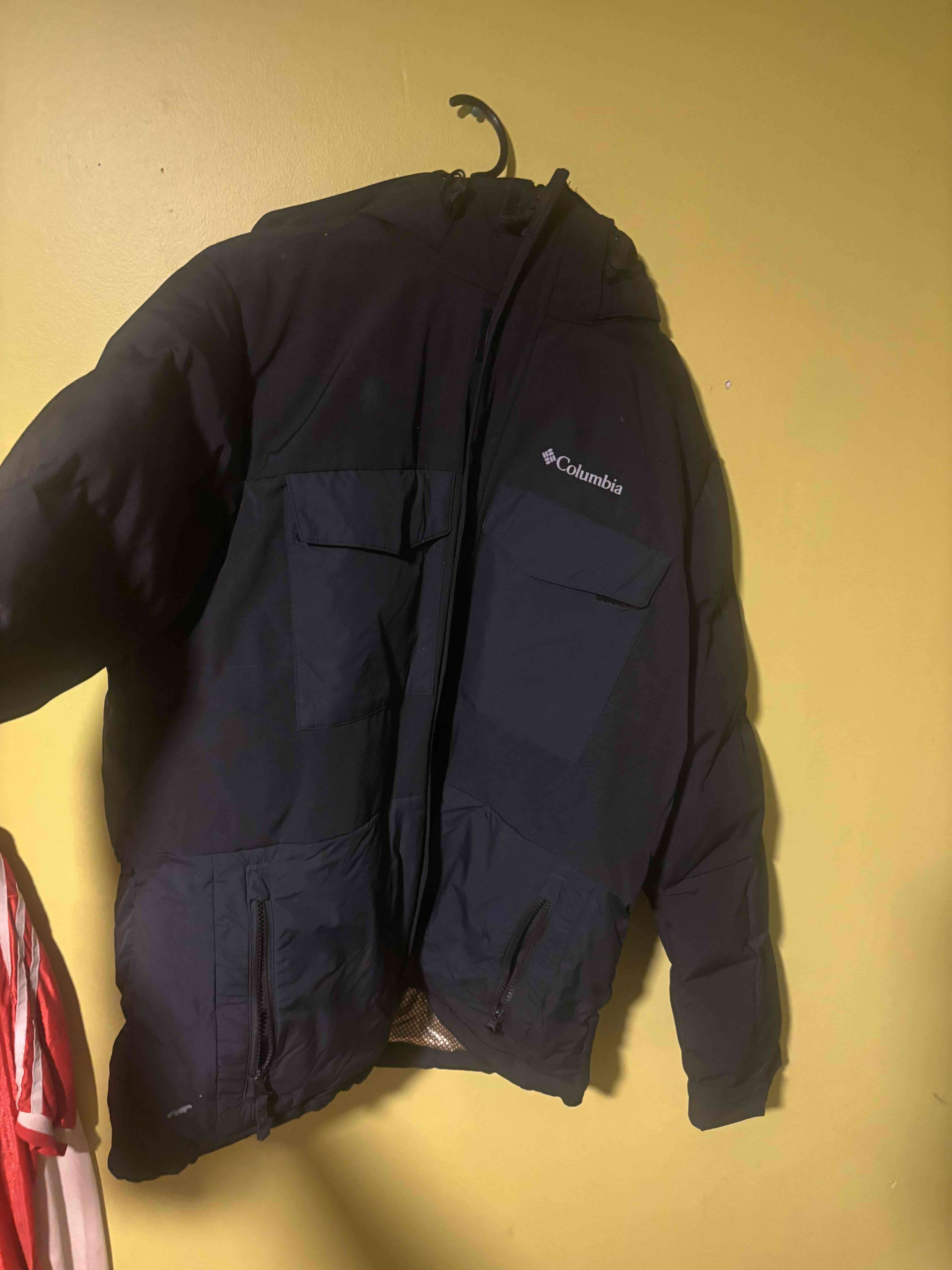 Chaqueta Columbia impermeable negra - miniatura 3