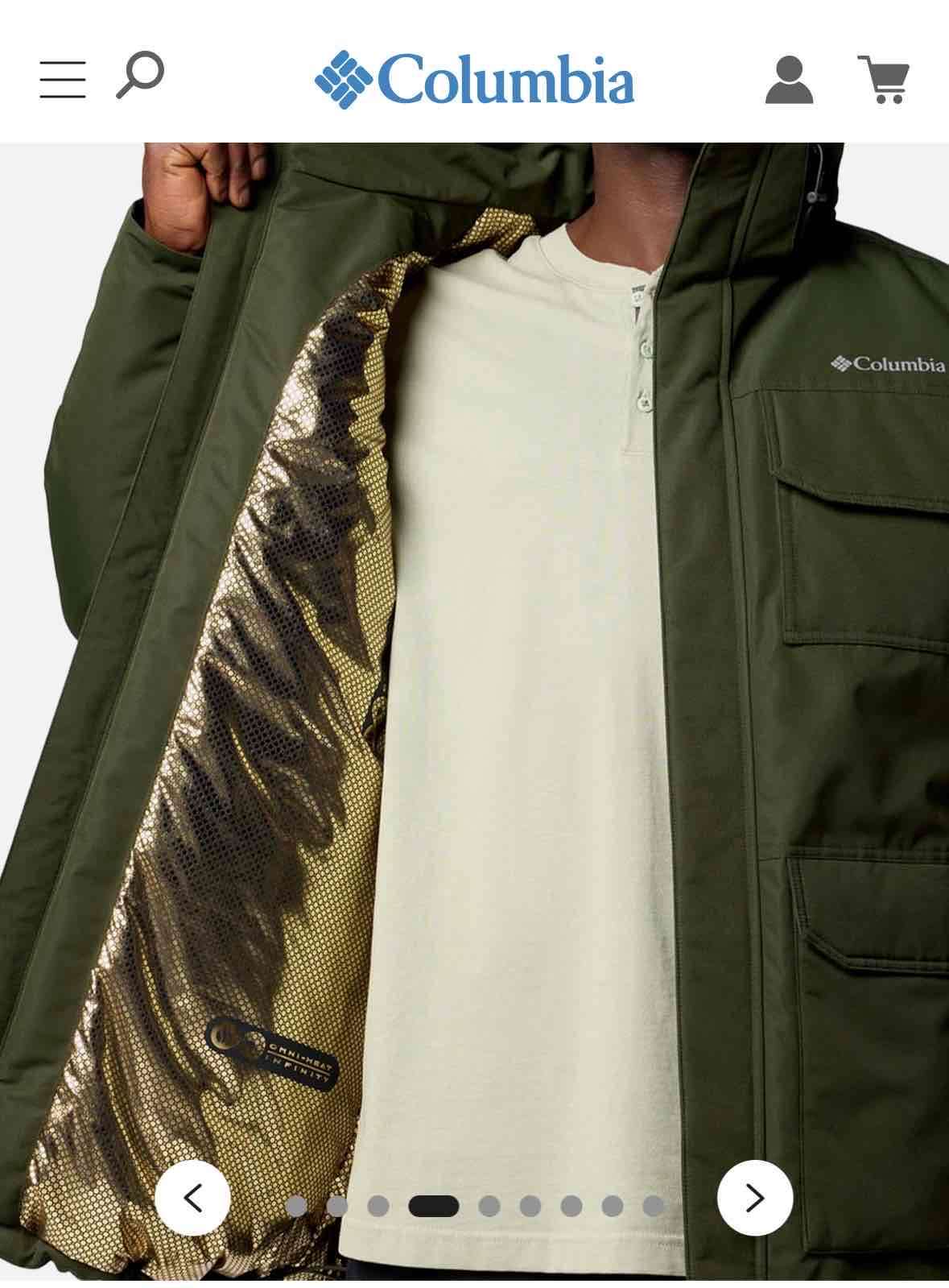 Chaqueta Columbia impermeable negra - miniatura 4