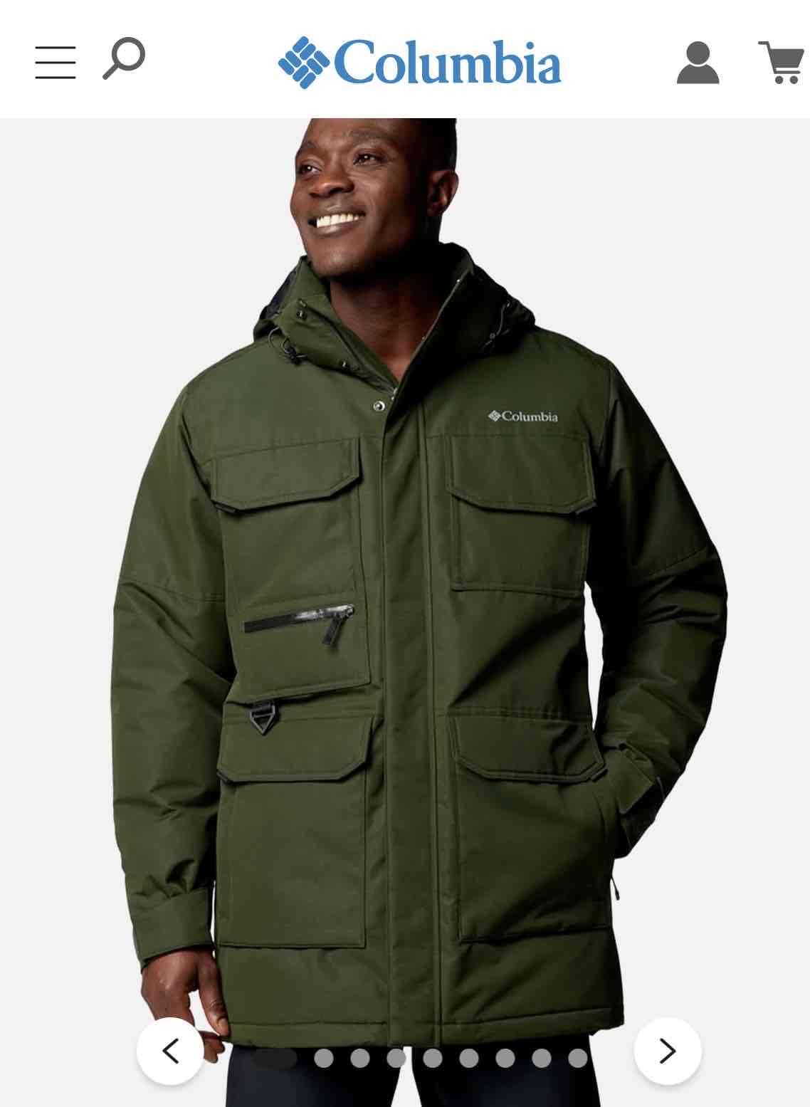 Chaqueta Columbia impermeable negra - miniatura 5