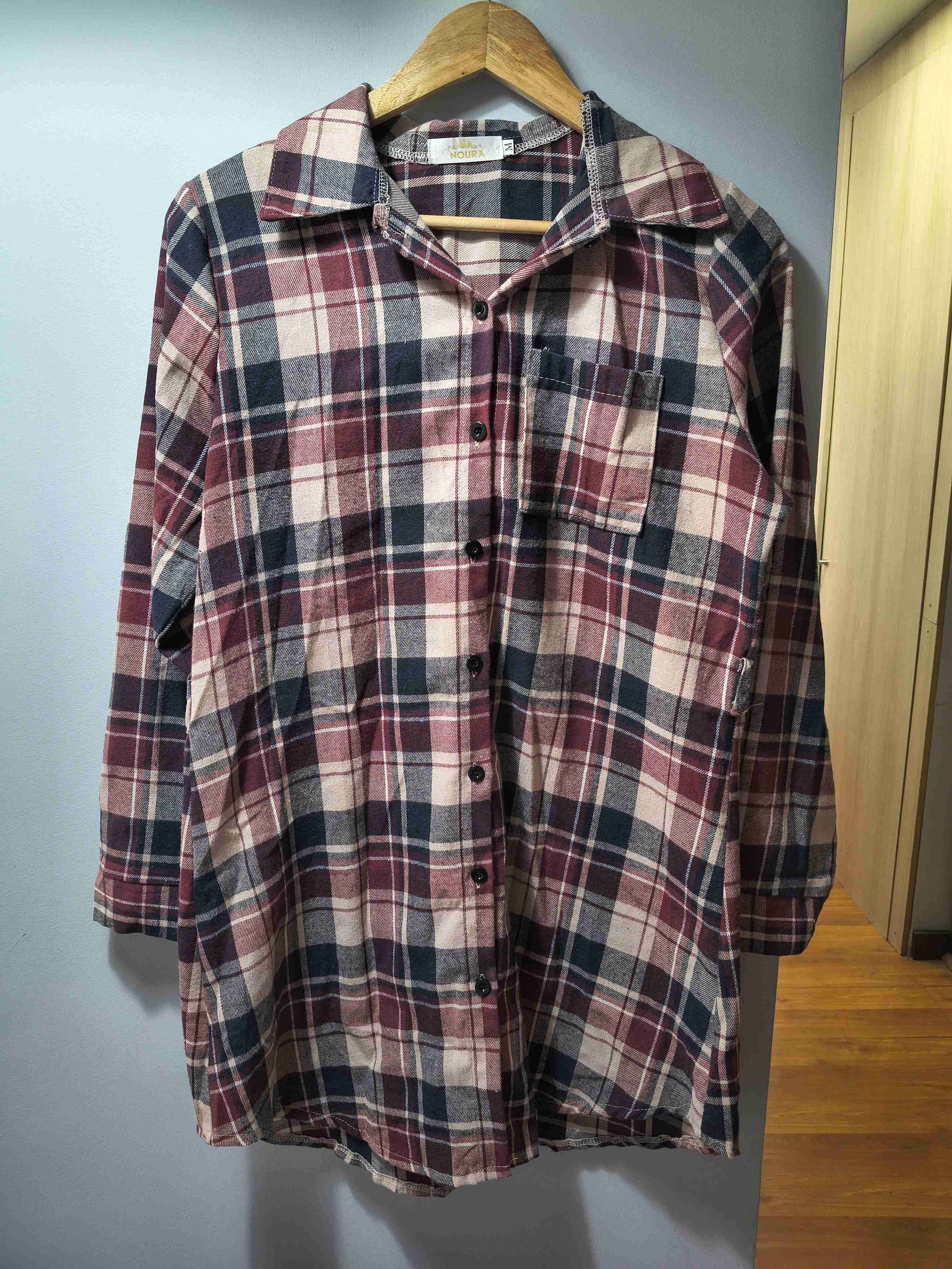 Camisa a cuadros con cuello