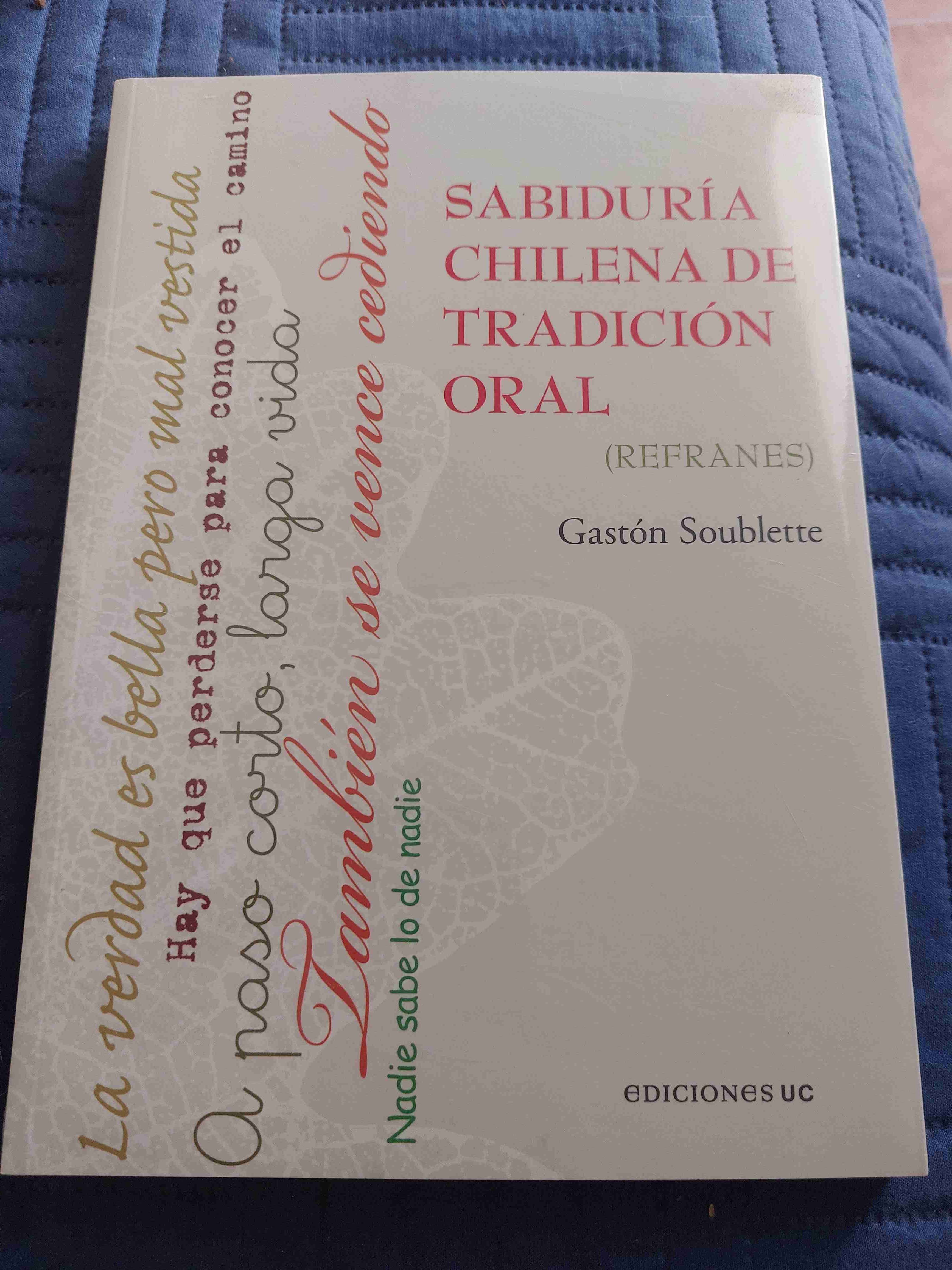 Libro Sabiduría Chilena de Tradición Oral