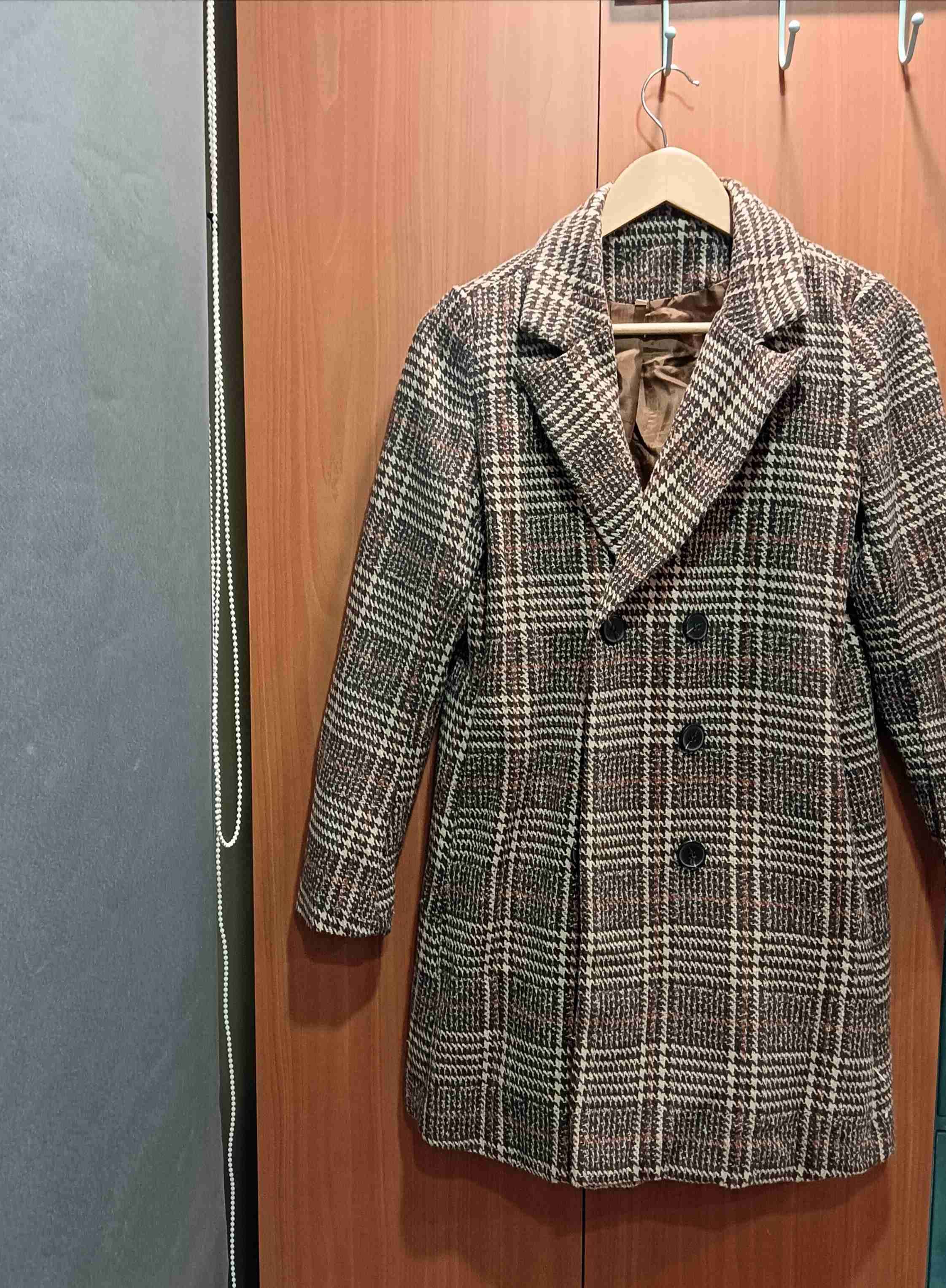 Abrigo de lana a cuadros - miniatura 2