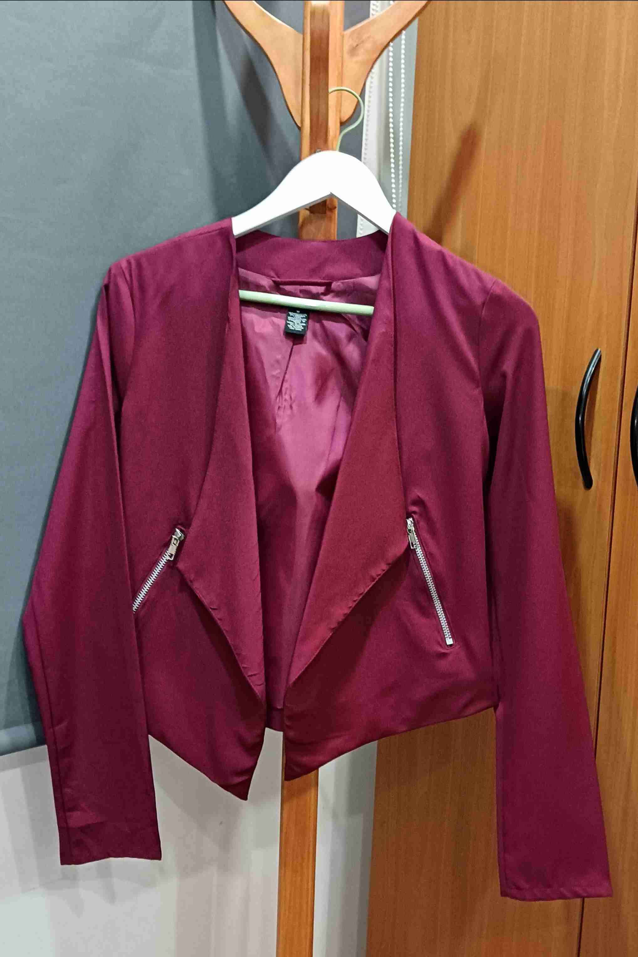 Chaqueta mujer color burdeos - miniatura 1