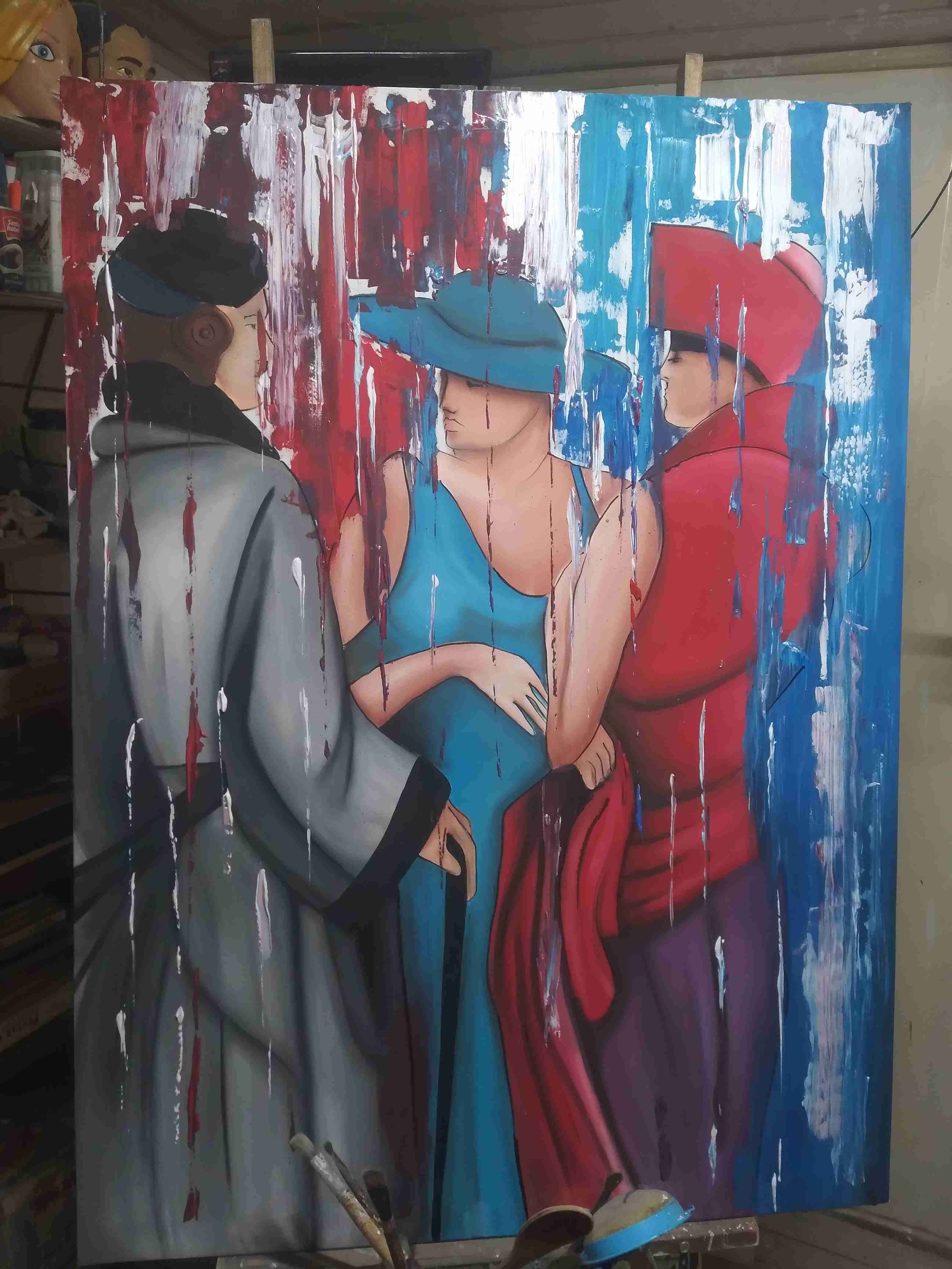 Cuadro arte moderno personajes - miniatura 1