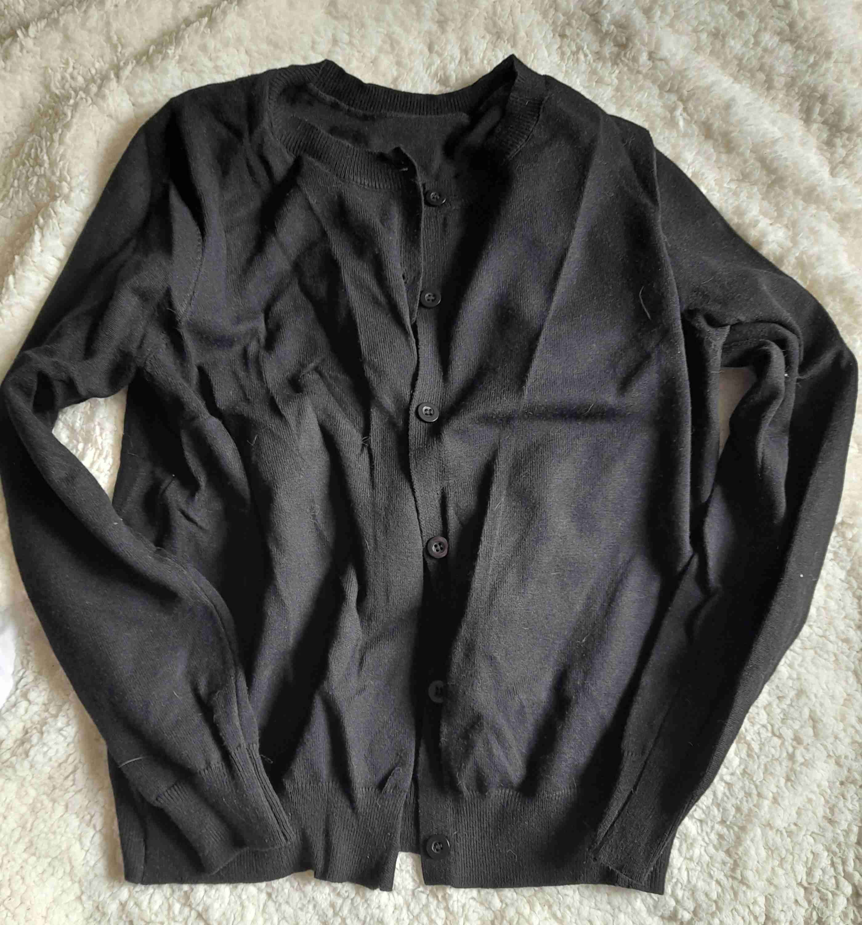 Cardigan negro de lana