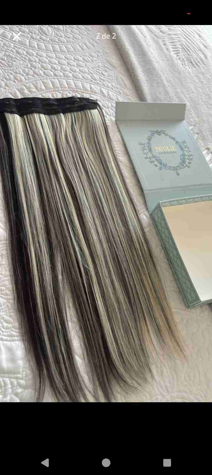 Extensión de cabello castaño con mechas - miniatura 2