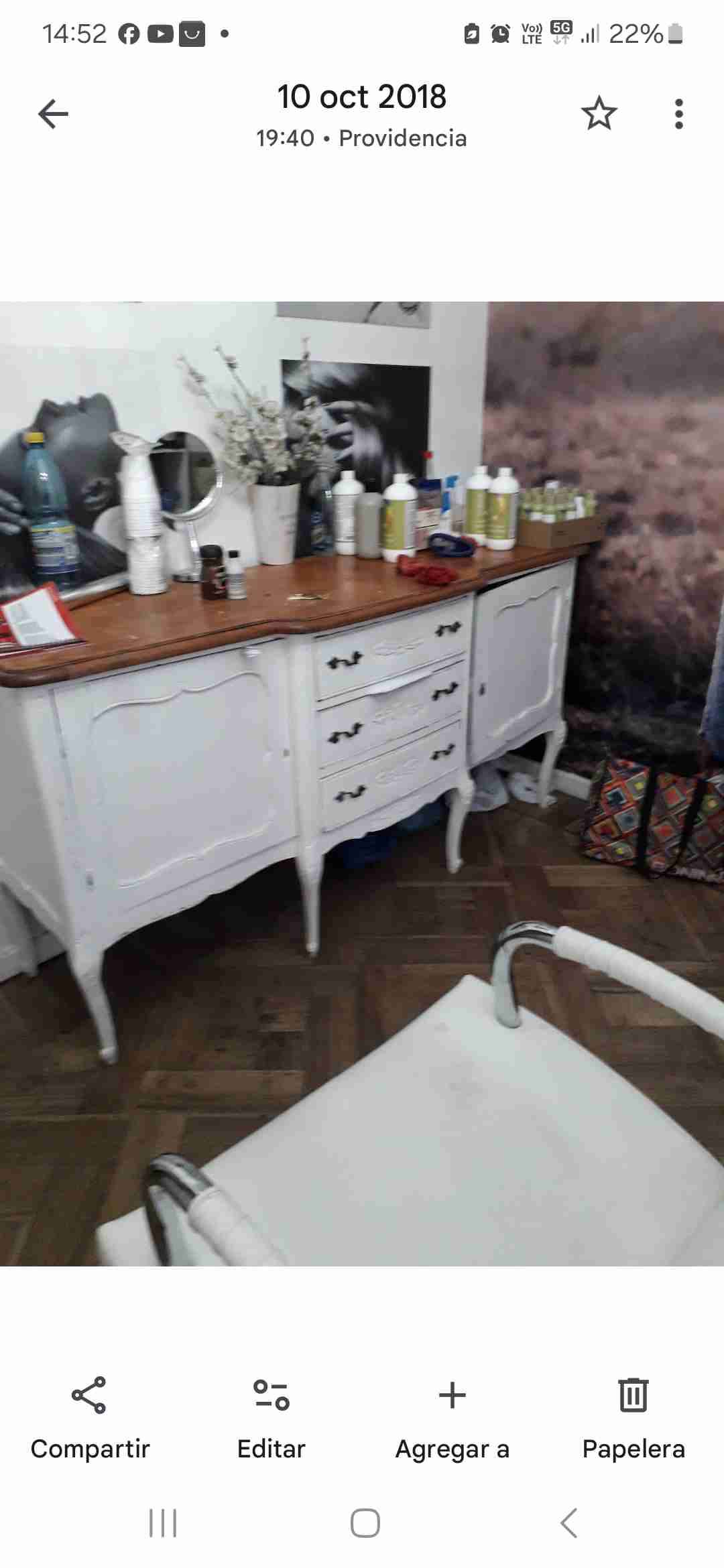 Mueble biffet blanco vintage - miniatura 1