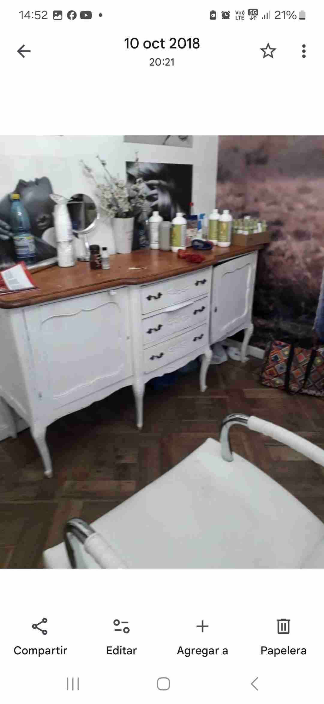 Mueble biffet blanco vintage - miniatura 3