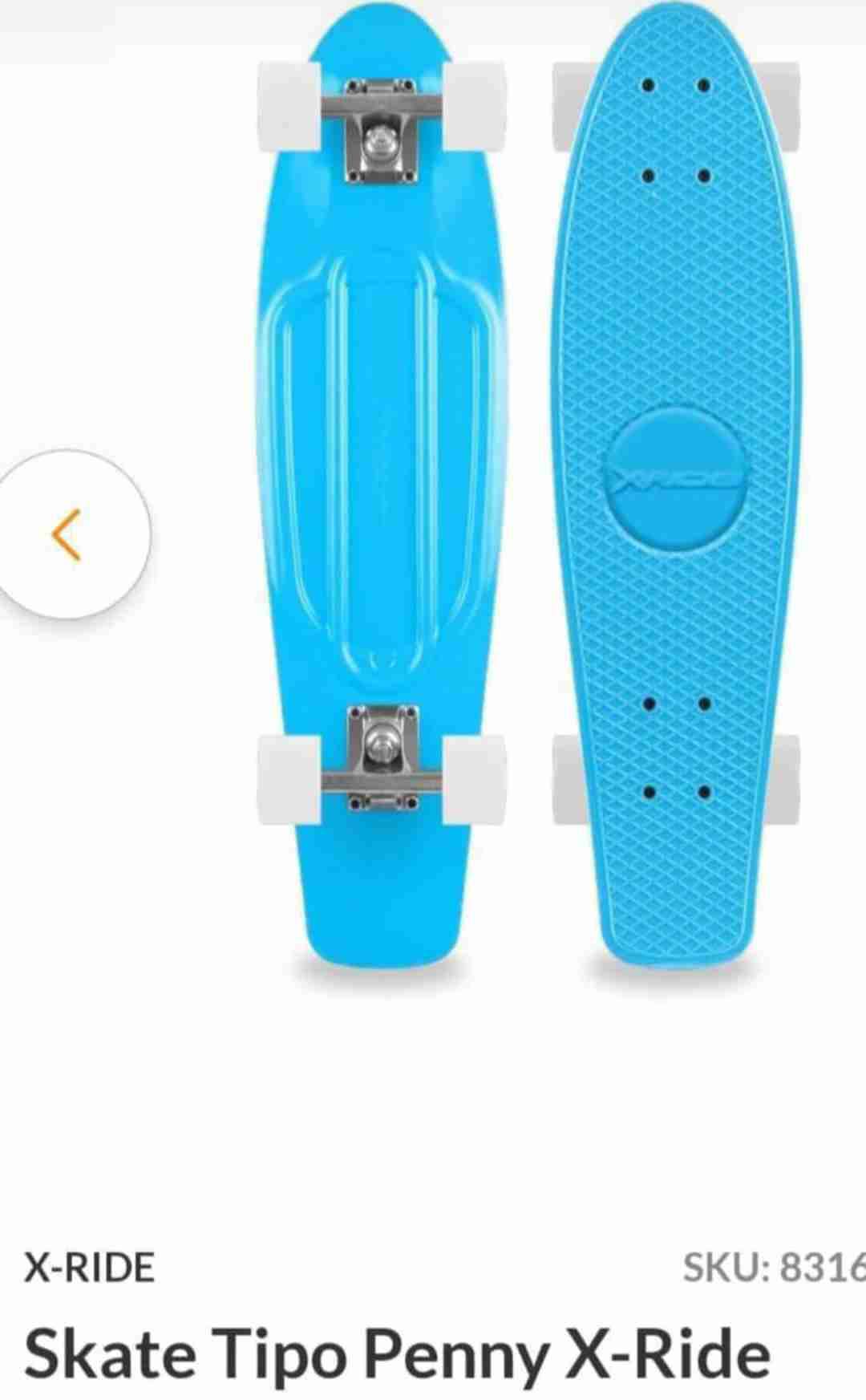 Skate azul tipo Penny X-Ride