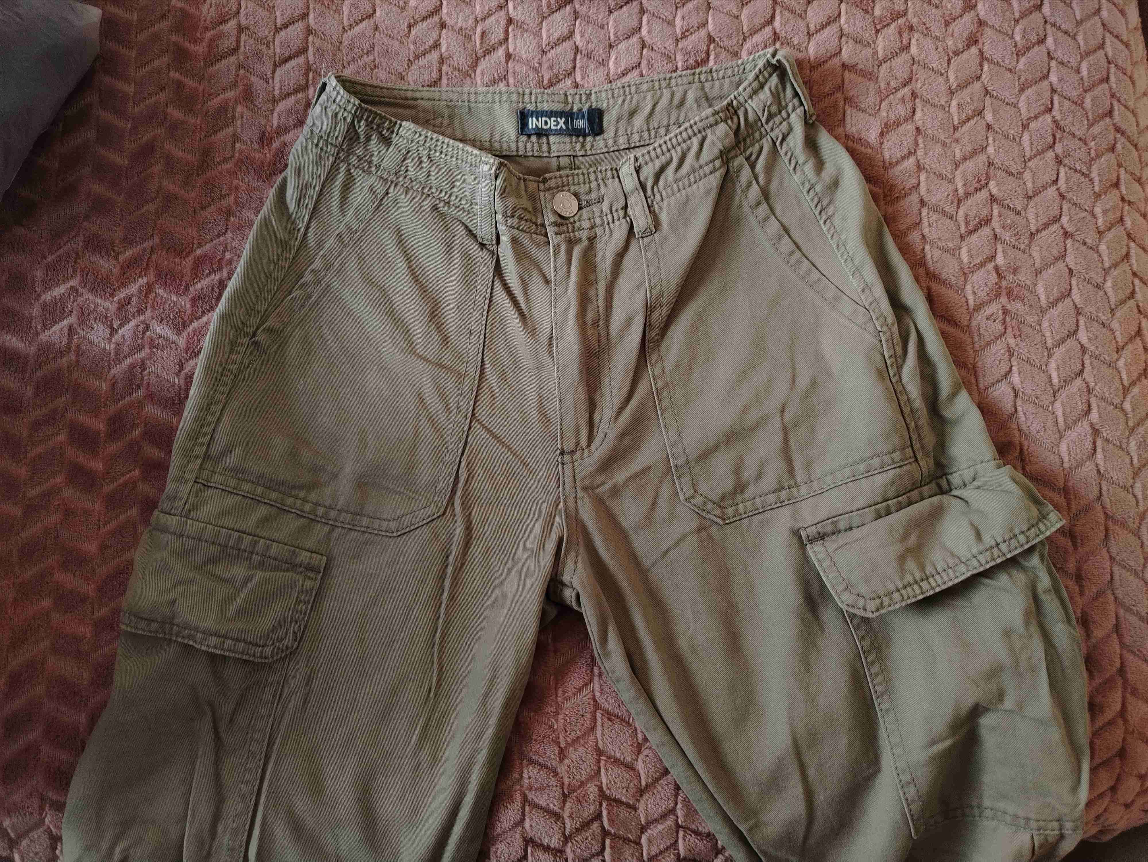 Pantalón cargo color caqui y azul - miniatura 1