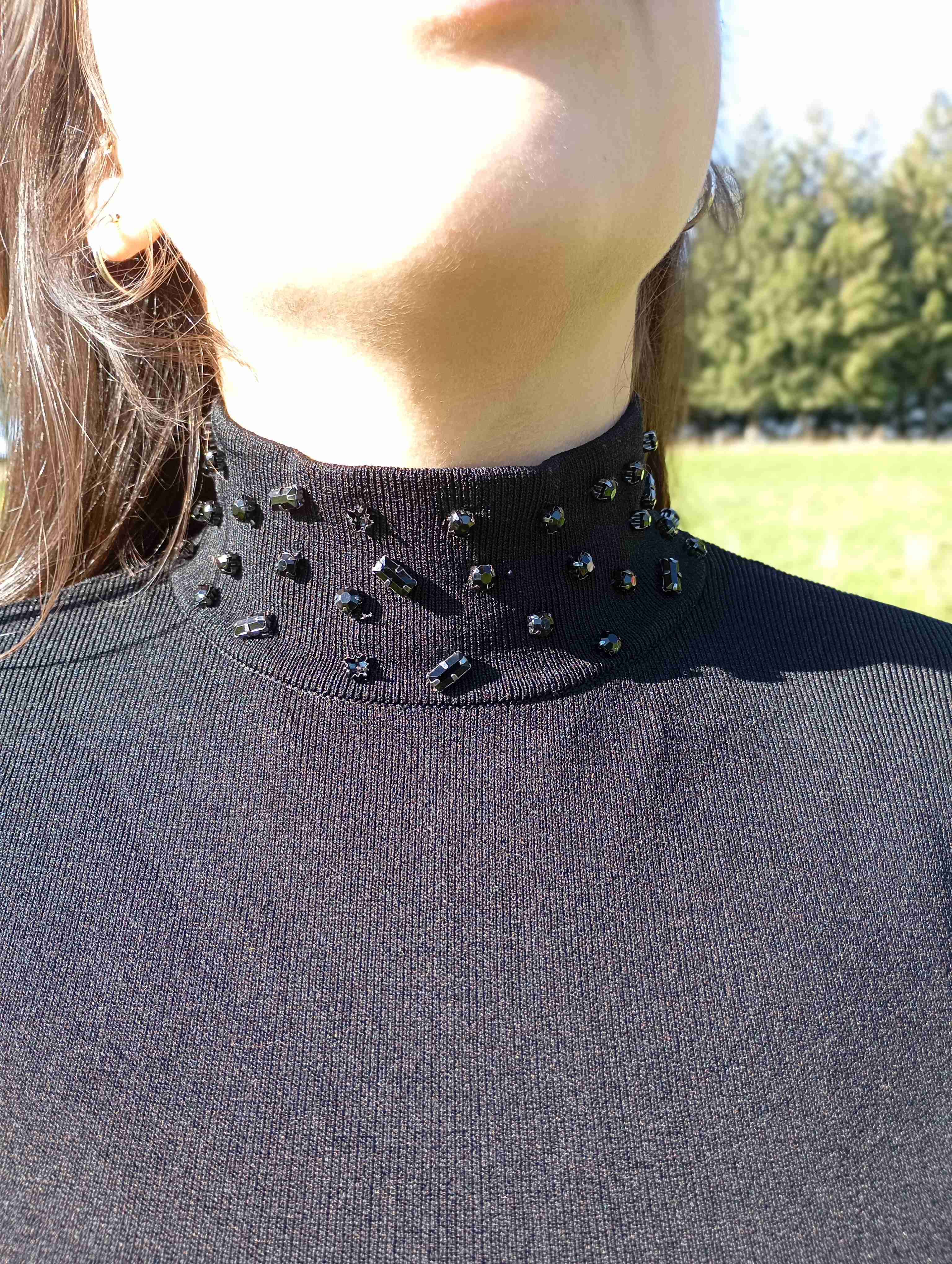 Vestido negro casual mujer - miniatura 2