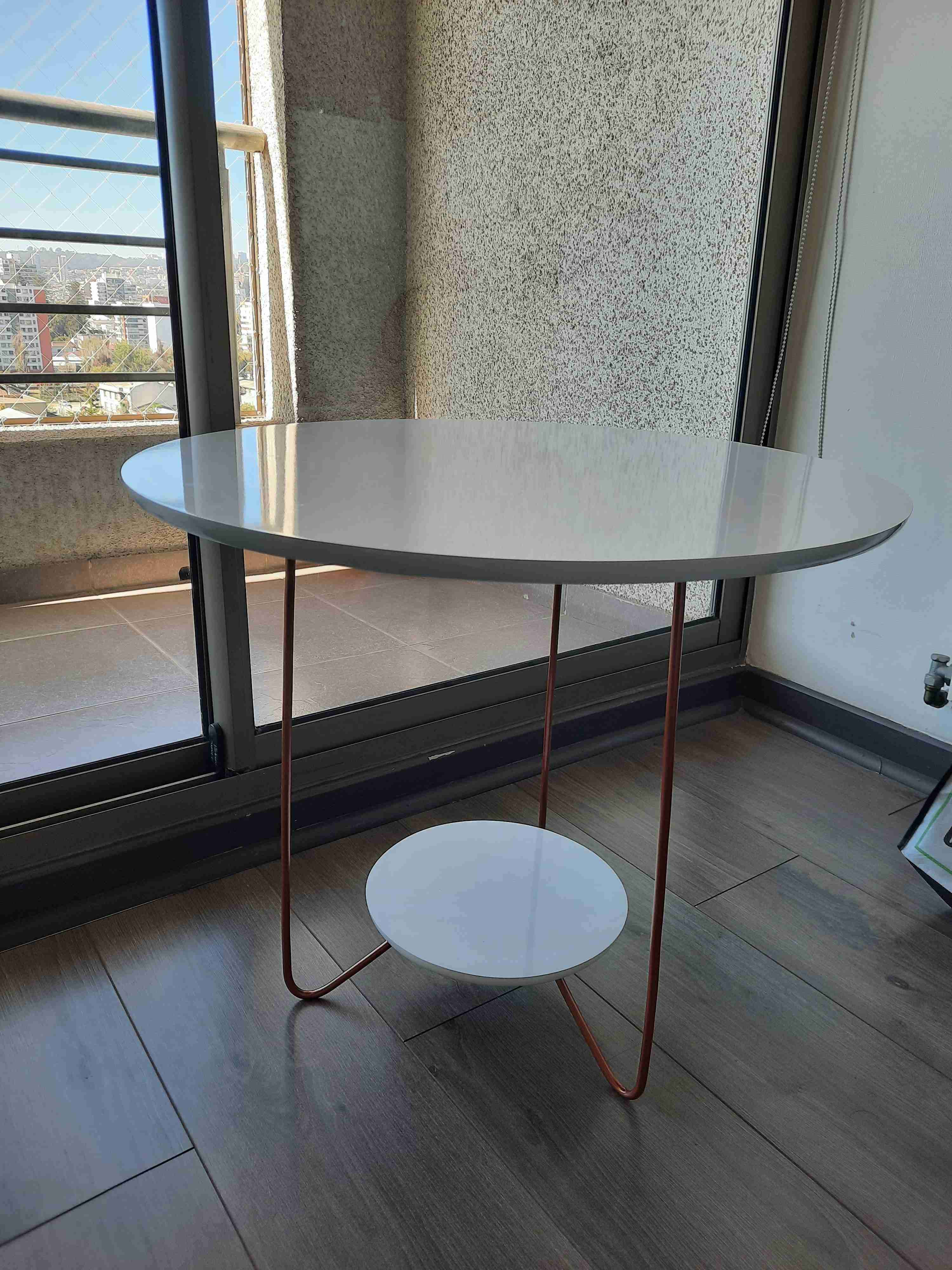 Mesa redonda moderna blanca - miniatura 2