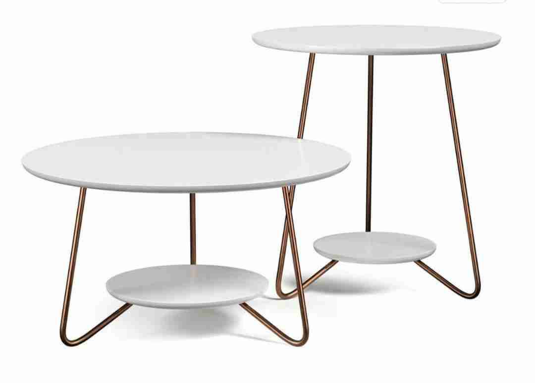 Mesa redonda moderna blanca - miniatura 4