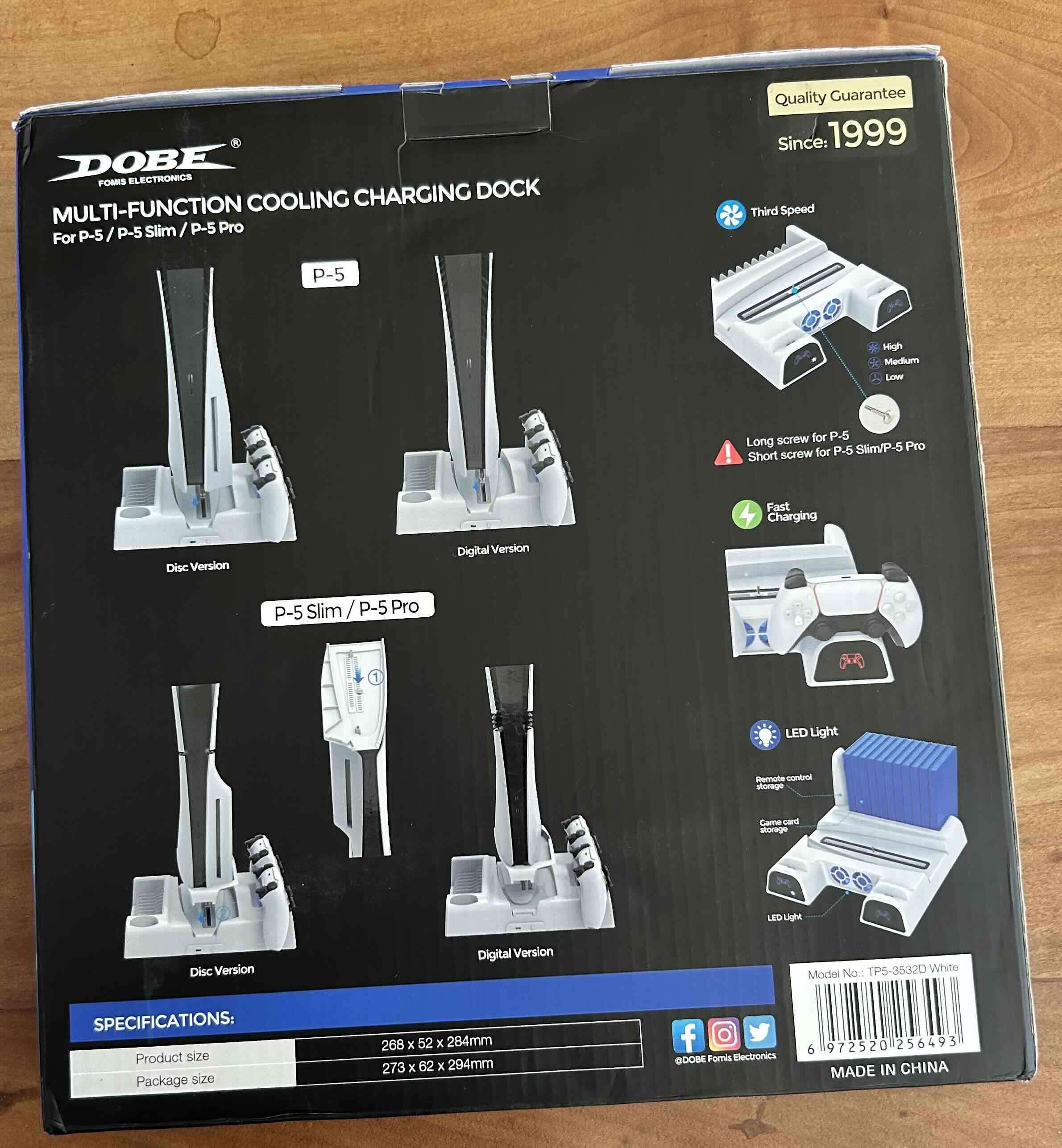 Dock de Carga y Enfriamiento PS5 marca Dobe - miniatura 2