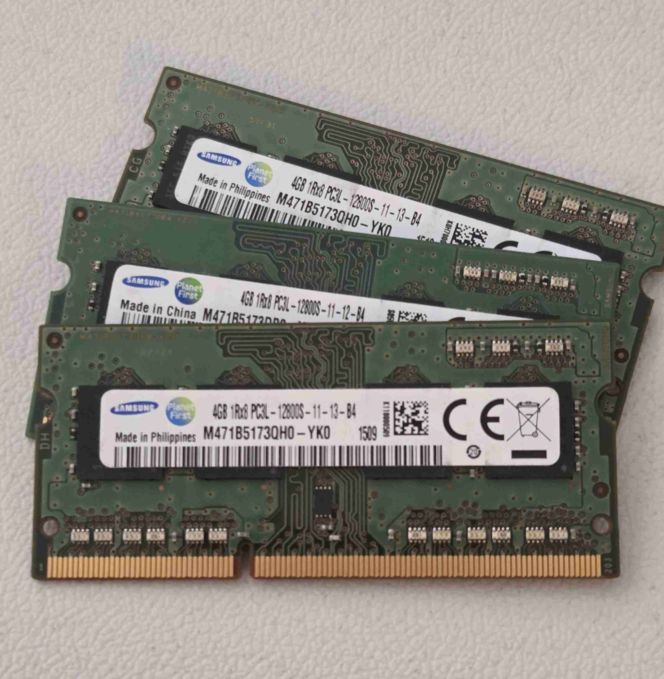 Memorias RAM Samsung 4GB DDR3