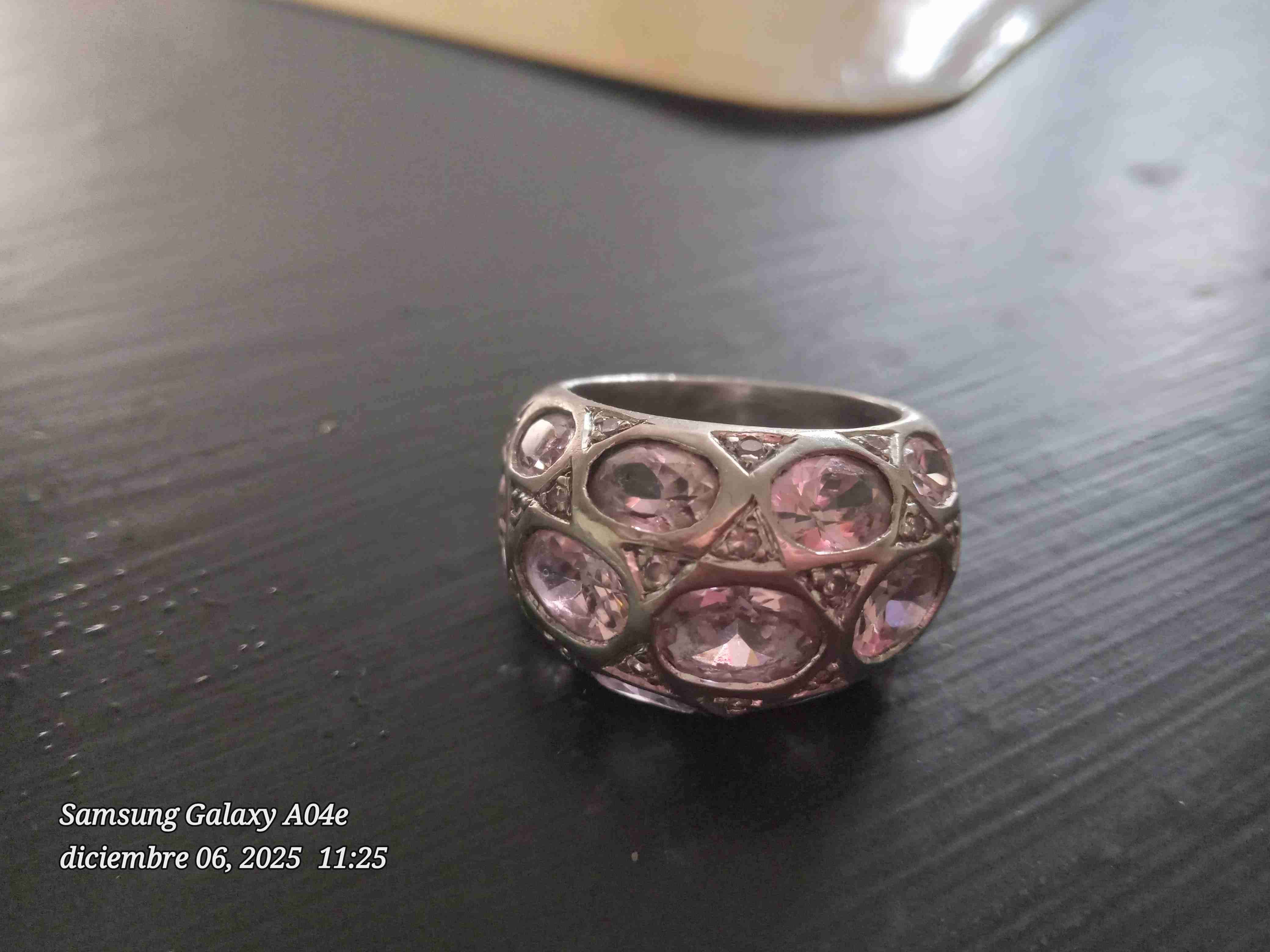 Anillo de plata con zircon rosado - miniatura 2