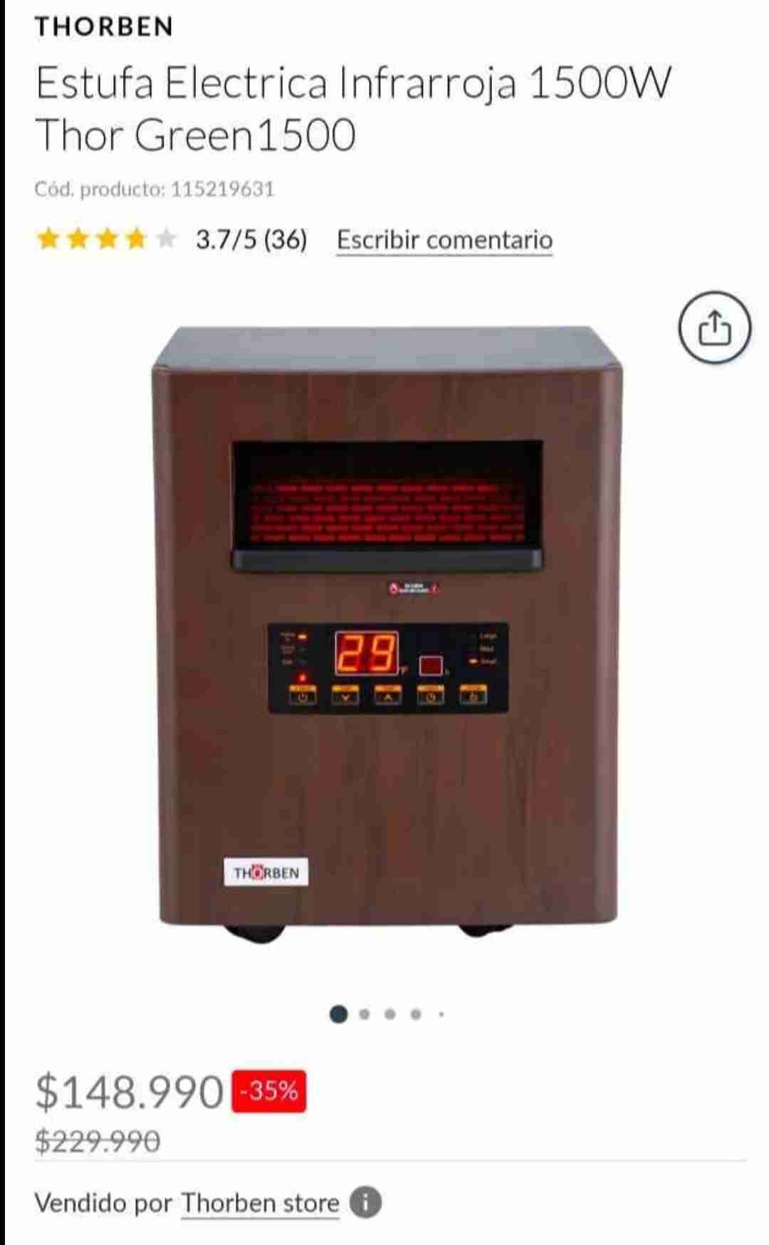 Calefactor eléctrico Havel - miniatura 2