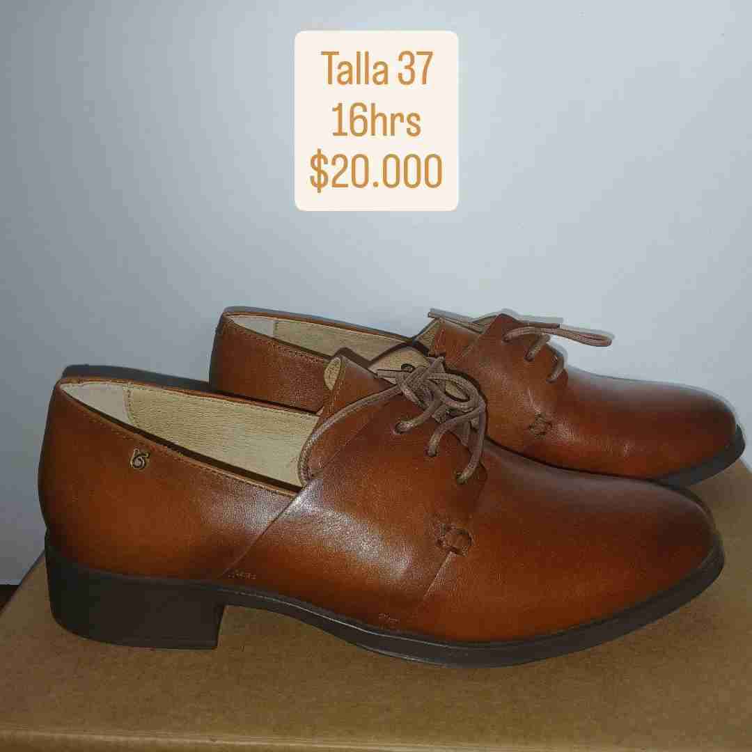 Zapatos de cuero marrón talla 37