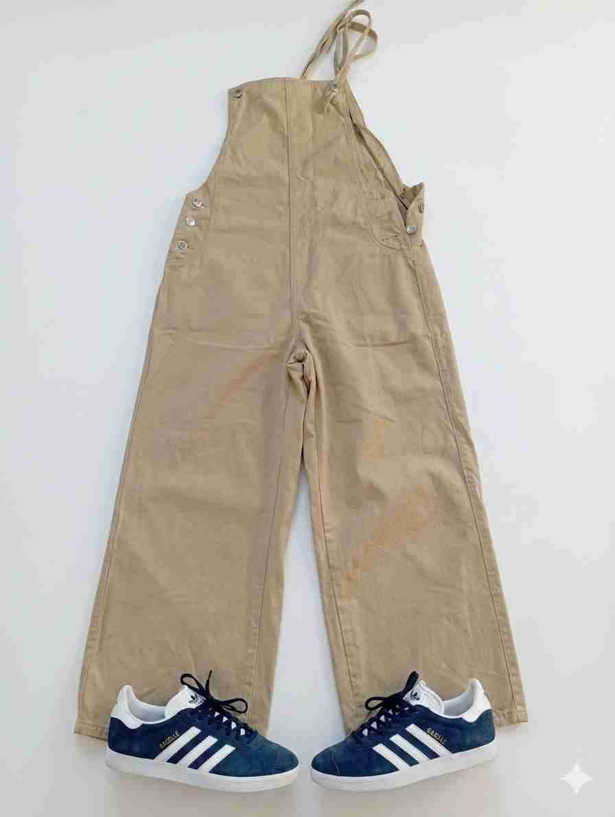 Overol beige casual mujer - miniatura 2