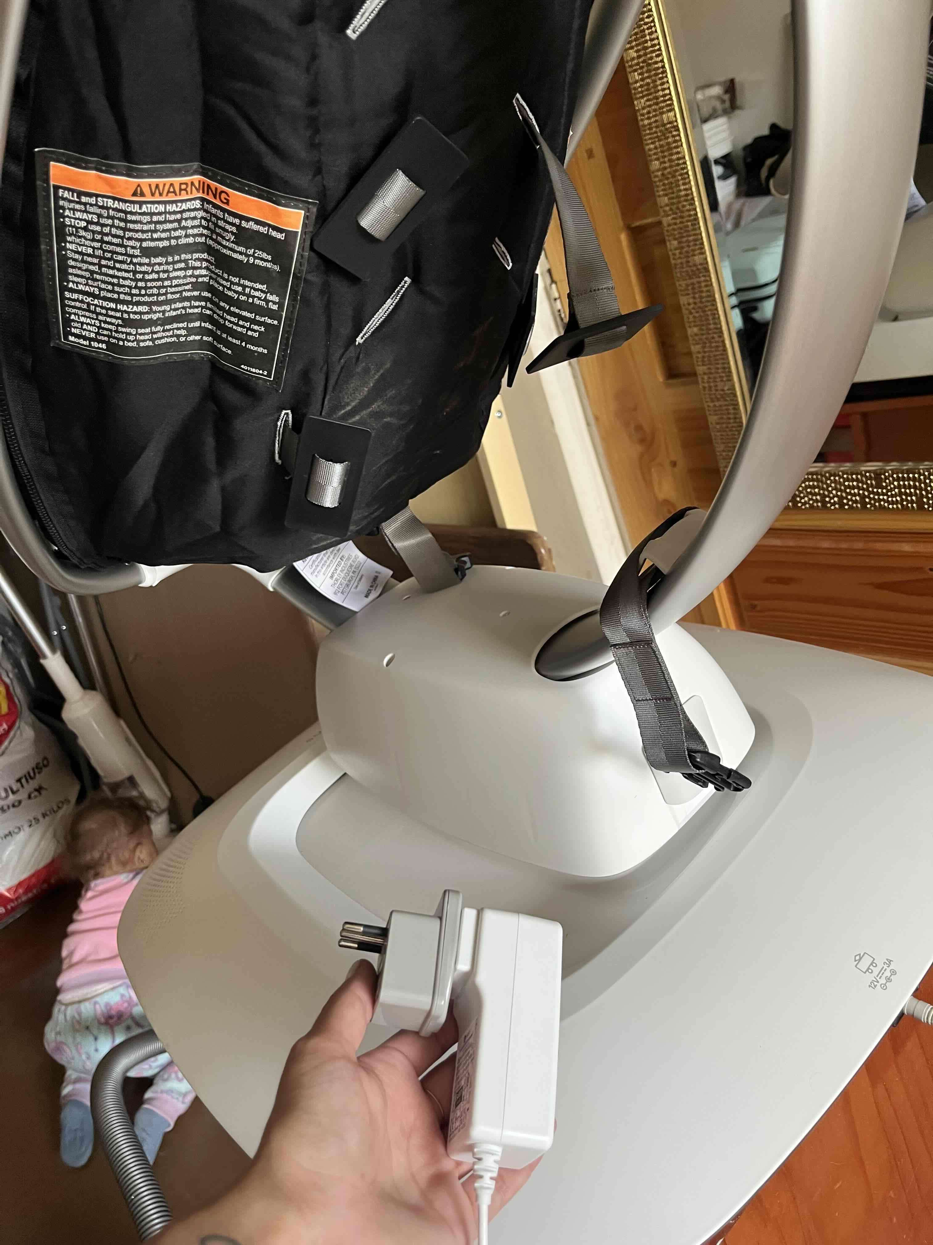 Silla mecedora 4moms gris - miniatura 6