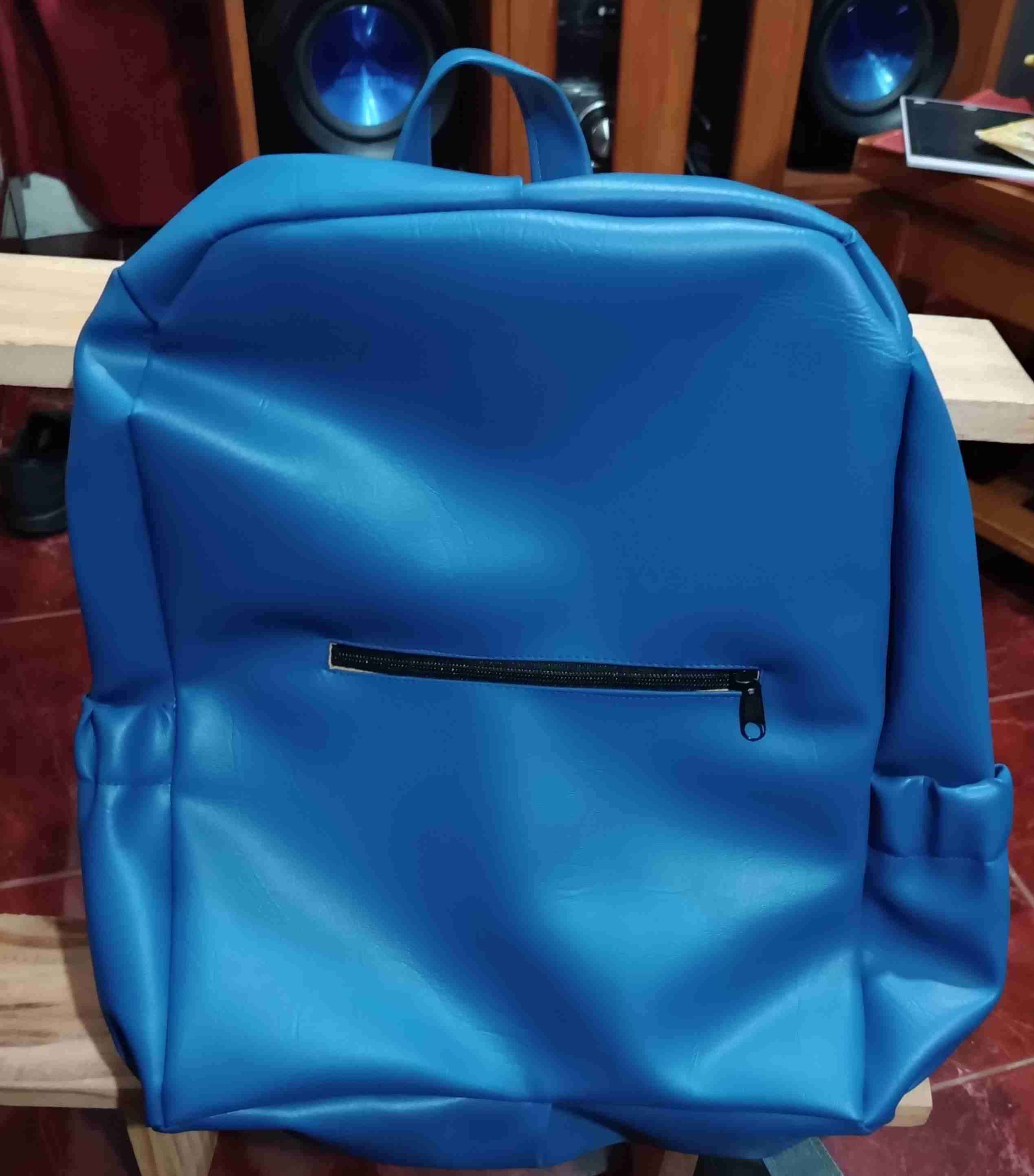 Mochila azul anti robo - miniatura 3