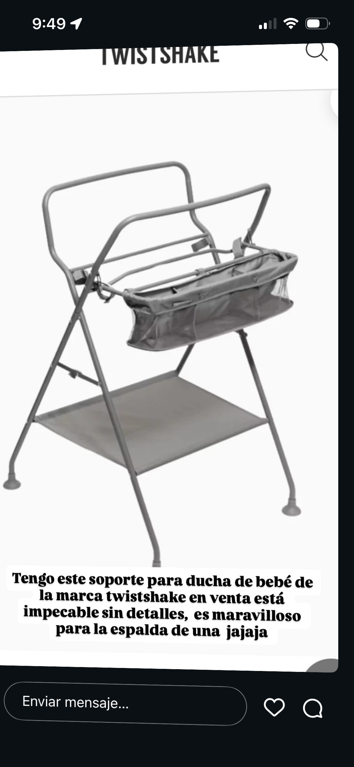 Soporte para ducha de bebé Twistshake