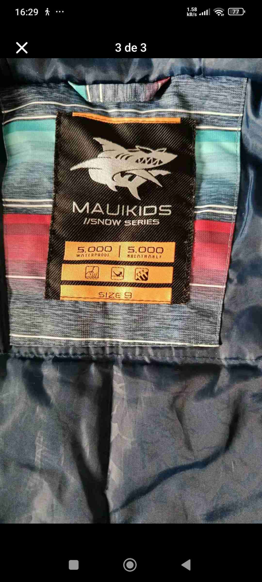 Parka niño talla 9/10maui waterproof - miniatura 3