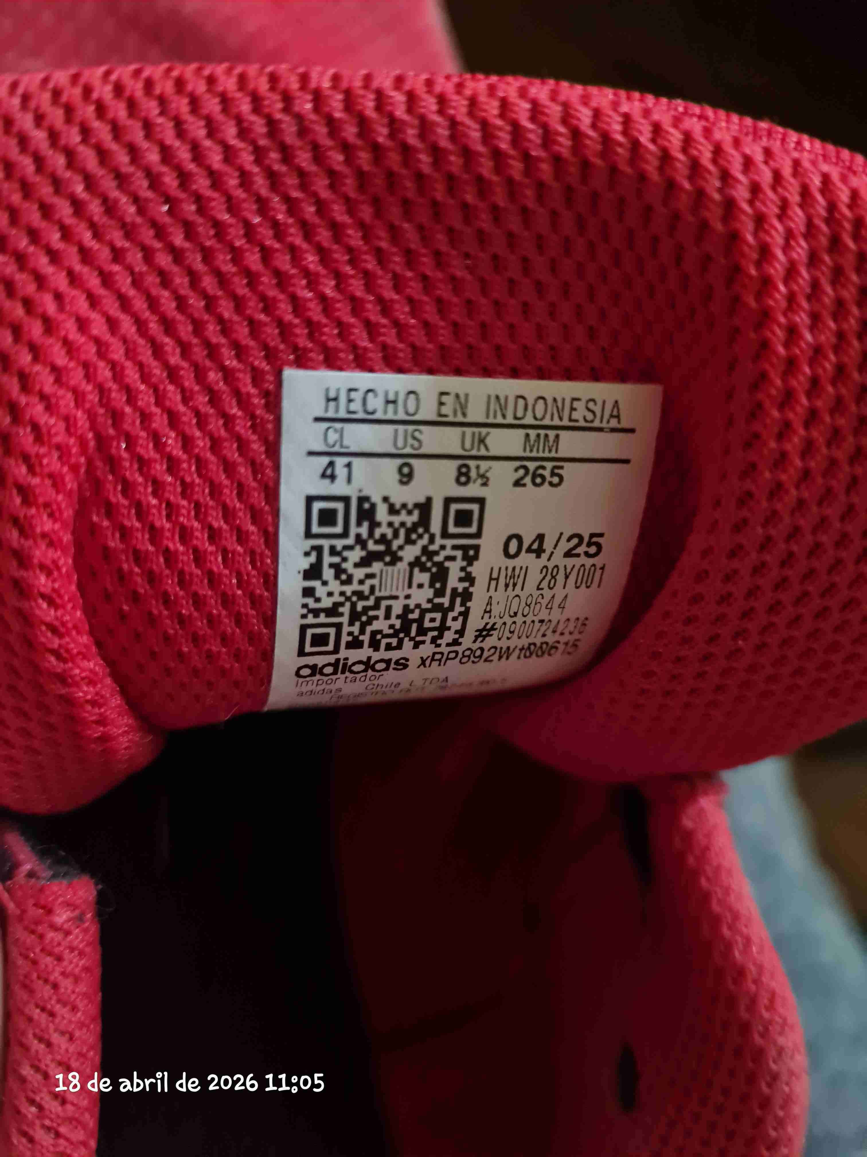 Zapatillas deportivas rojas Adidas - miniatura 3