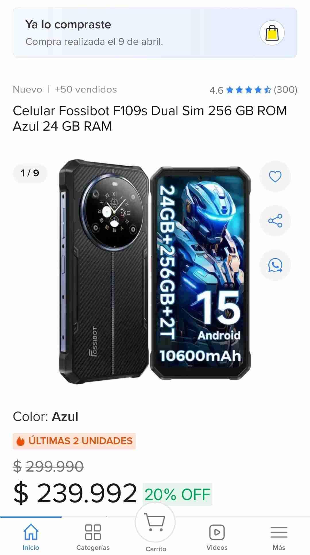 Celular Fossibot F109 S nuevo - miniatura 5