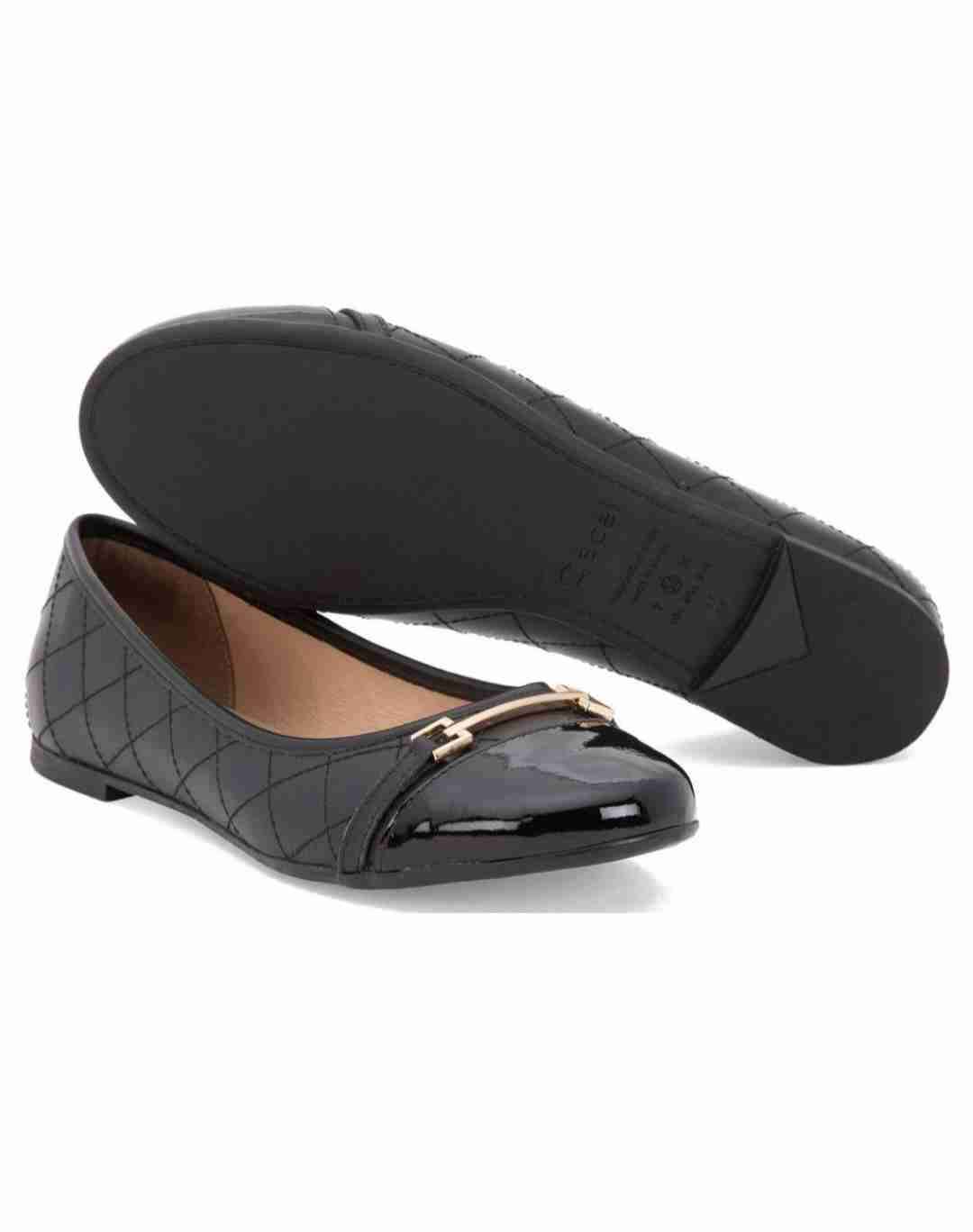 Balerinas negras con adorno metálico - miniatura 4