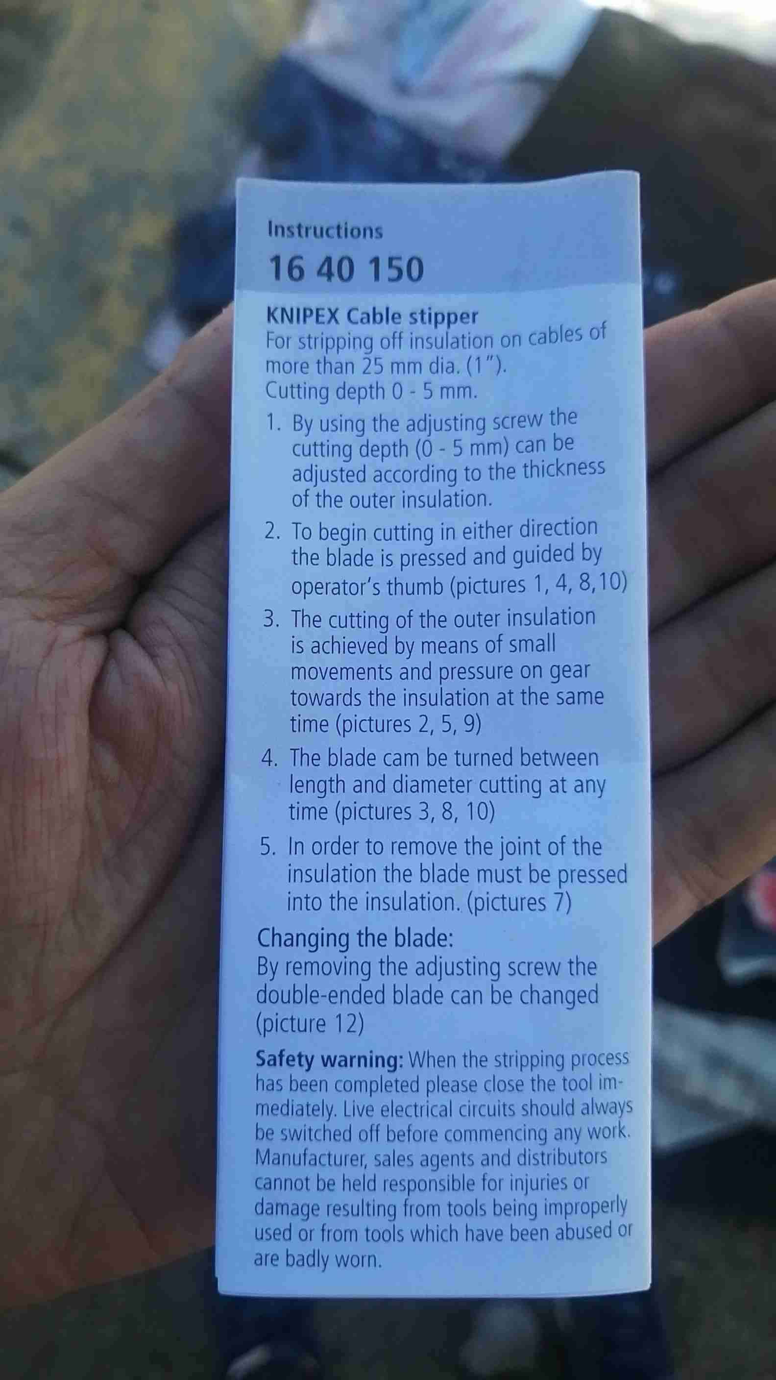 Pelacables KNIPEX 16 40 150 - miniatura 1