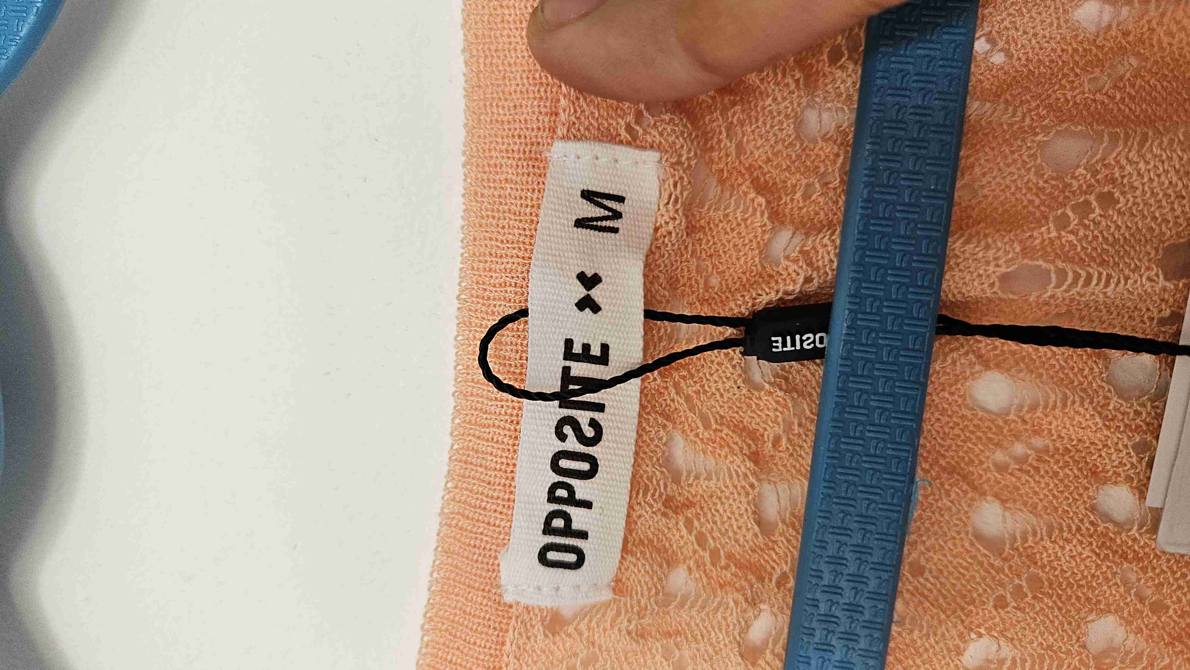 Cardigan corto de crochet damasco - miniatura 2