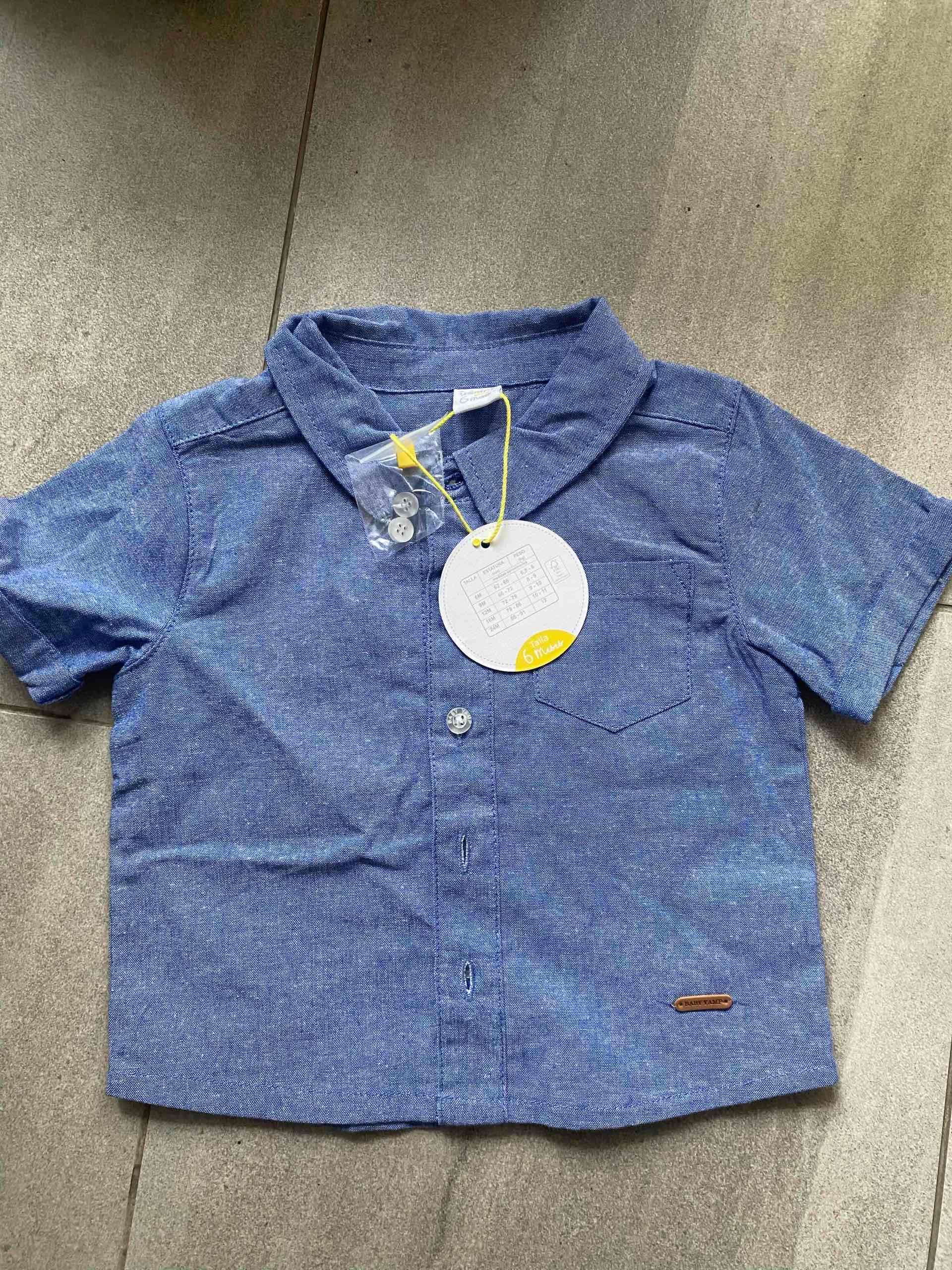 Conjunto niño camisa azul y shorts rojos - miniatura 2