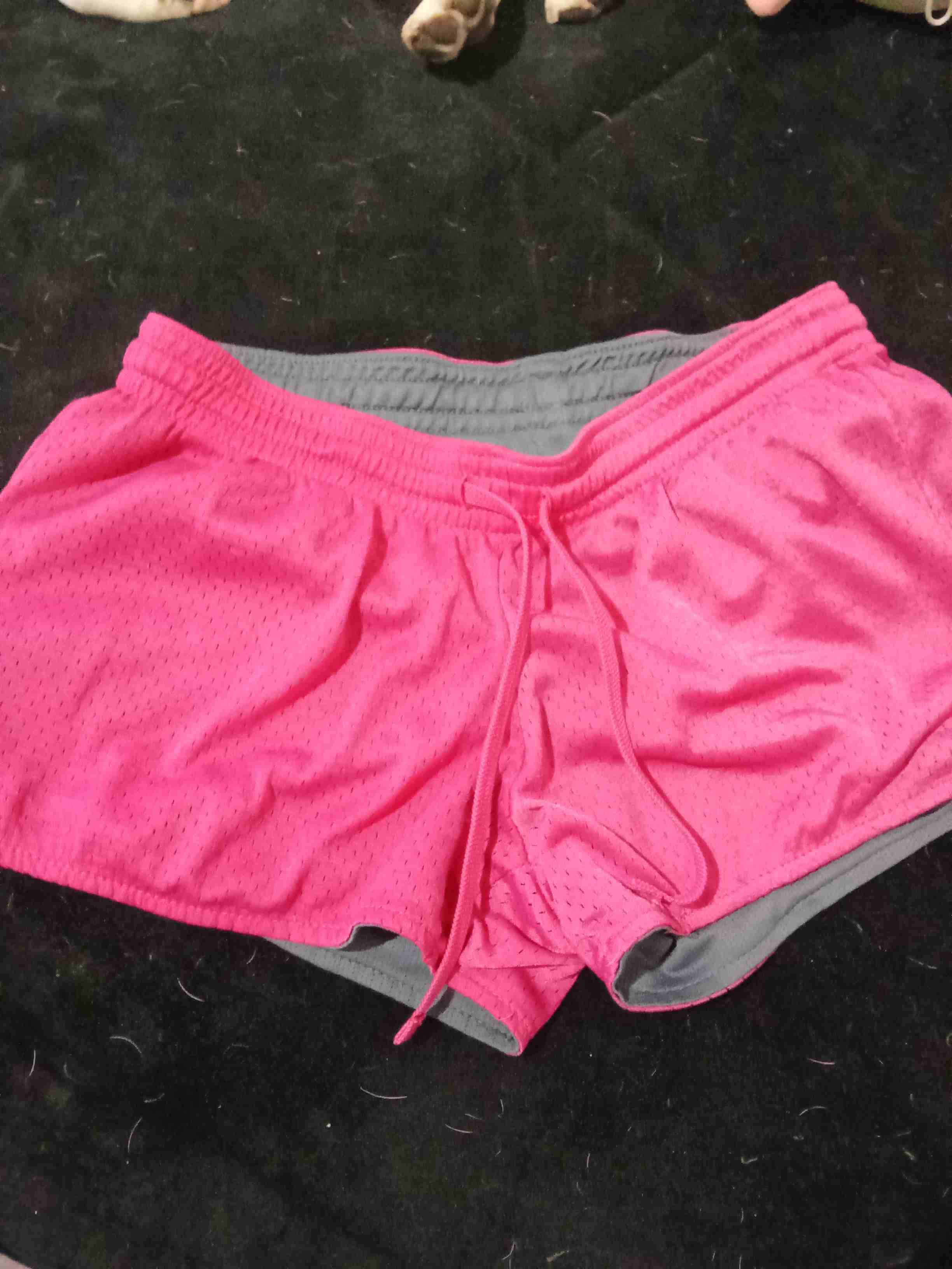 Short deportivo gris y rosado reversible talla s - miniatura 2