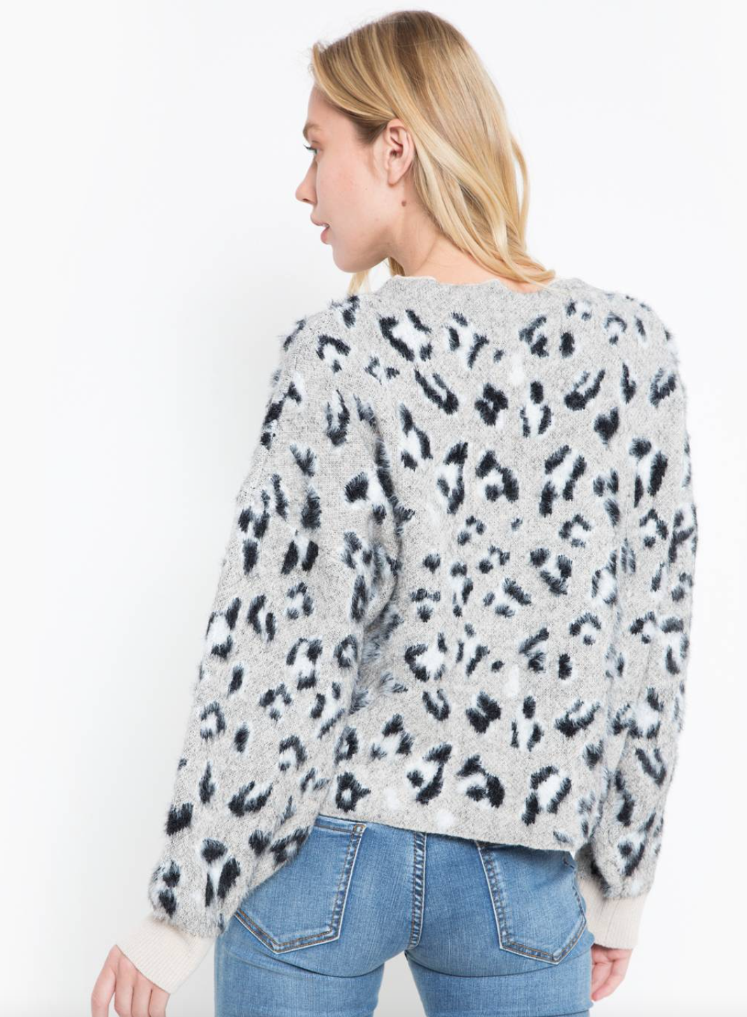 Suéter gris animal print - miniatura 2