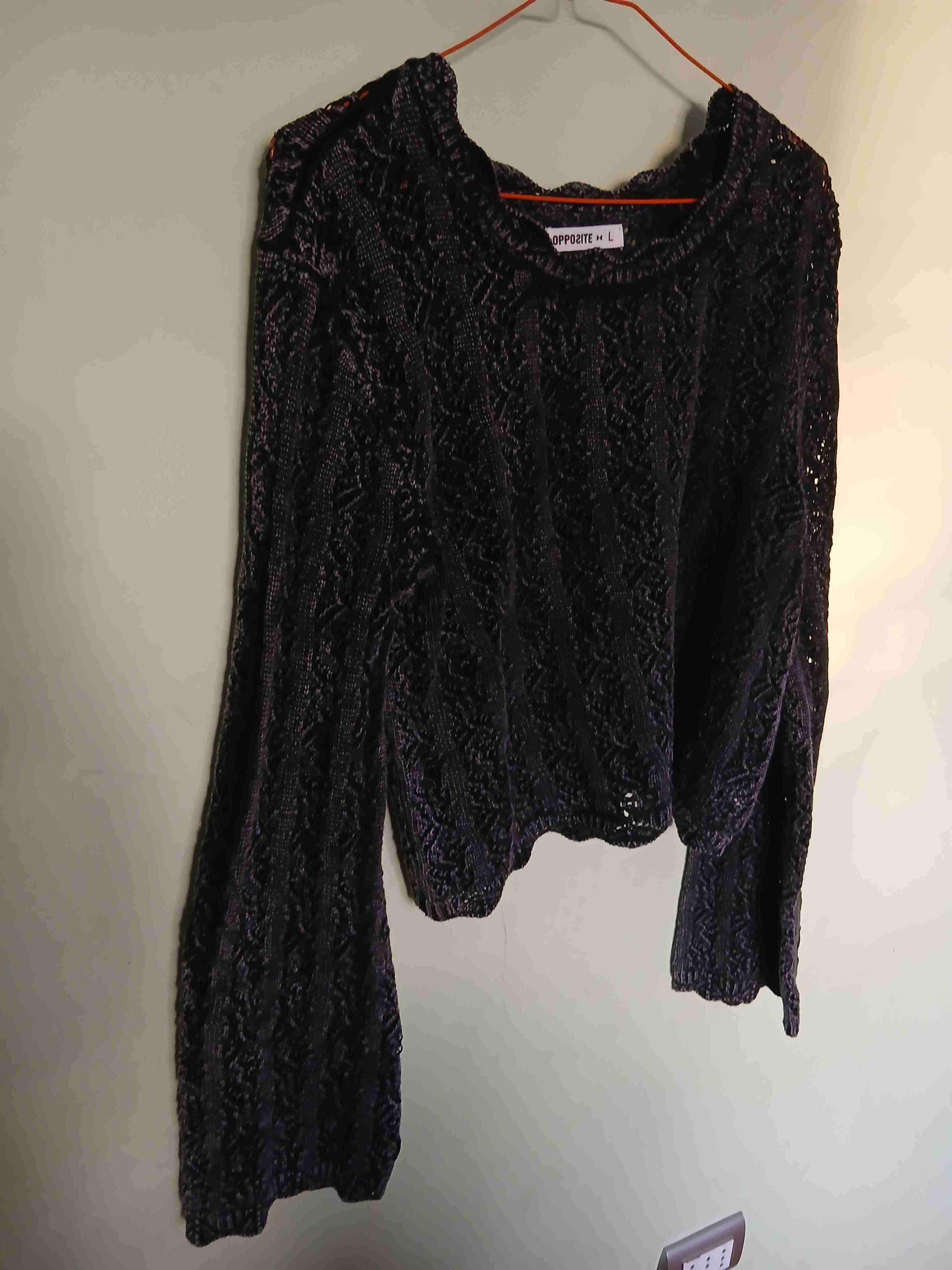 Suéter tejido negro Opposite - miniatura 2