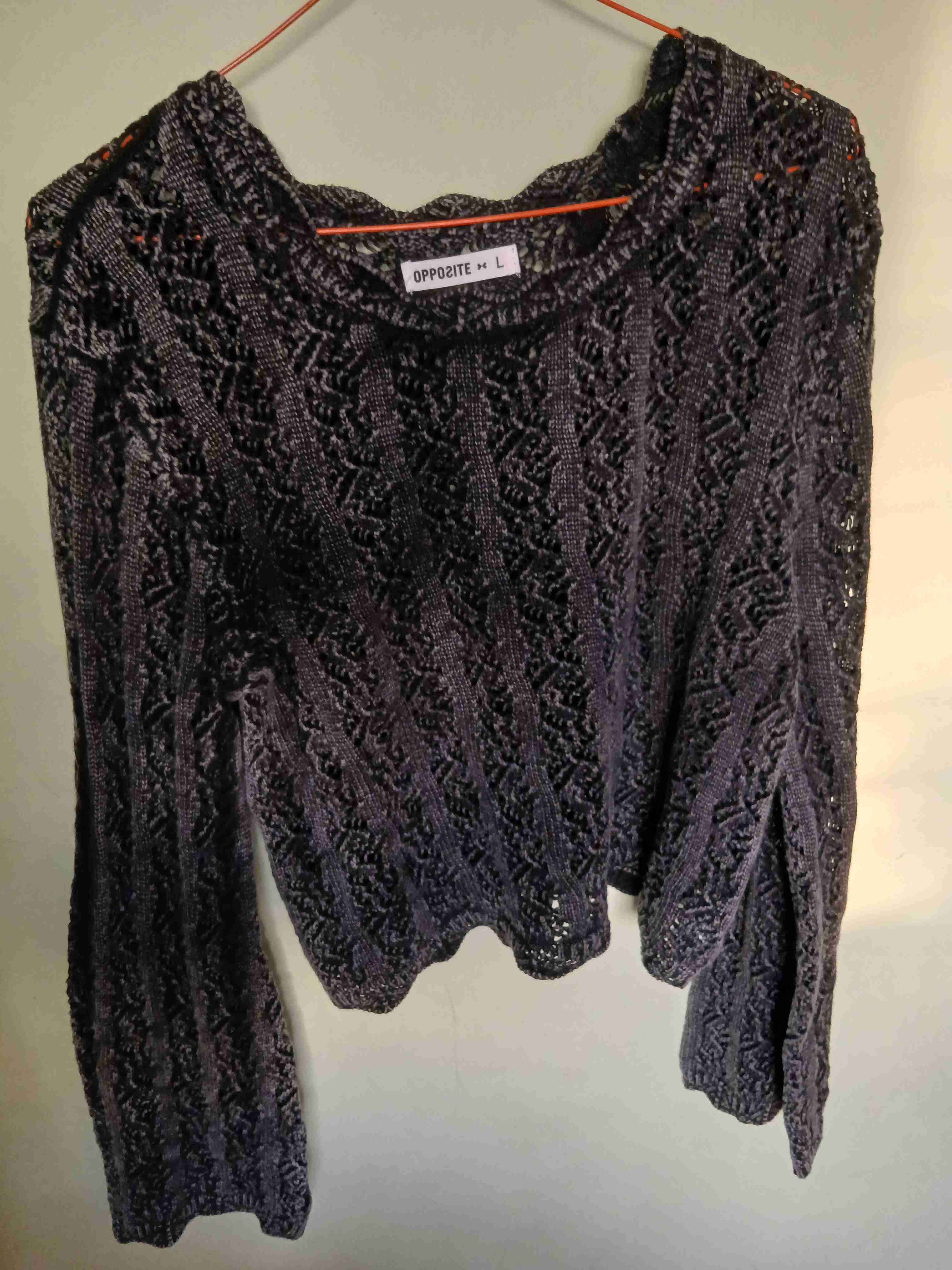 Suéter tejido negro Opposite - miniatura 3