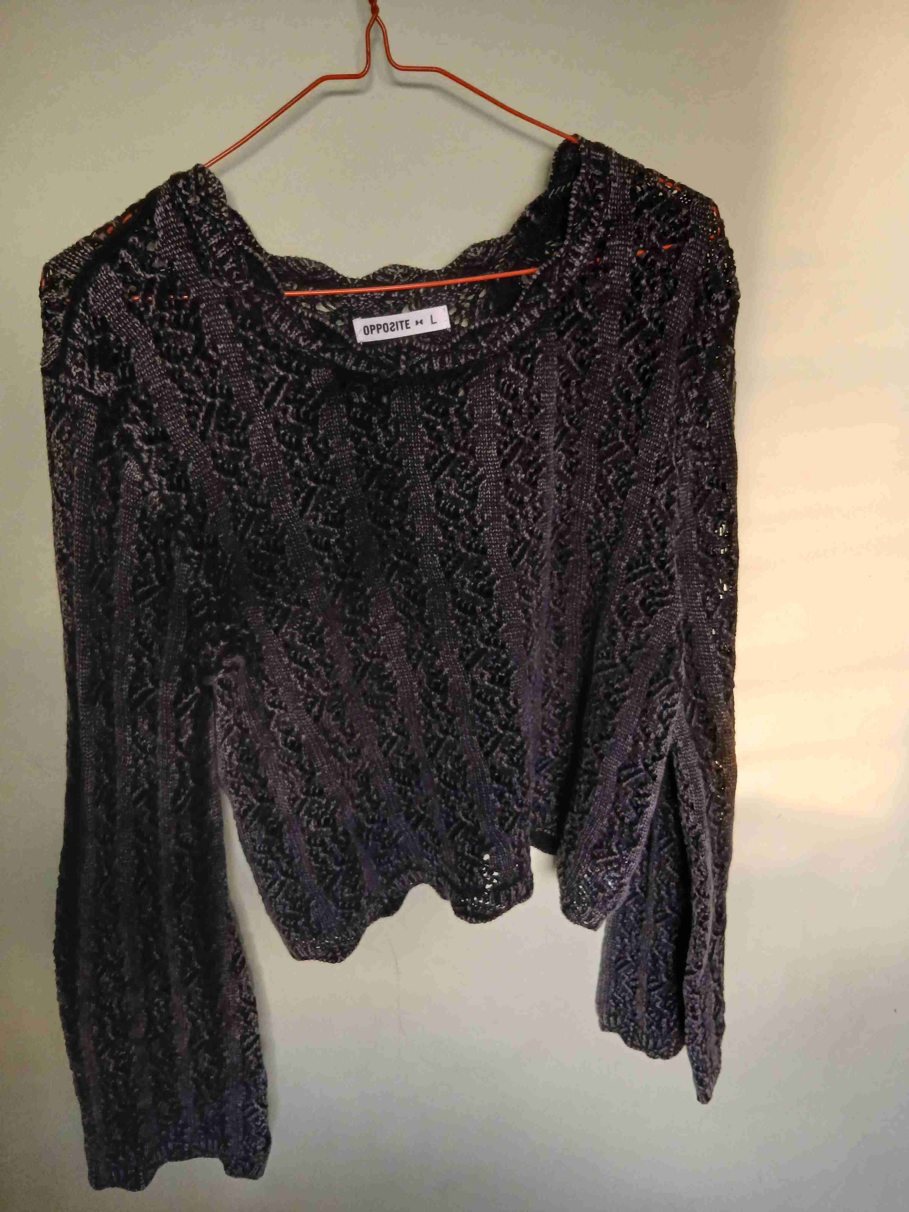 Suéter tejido negro Opposite - miniatura 4