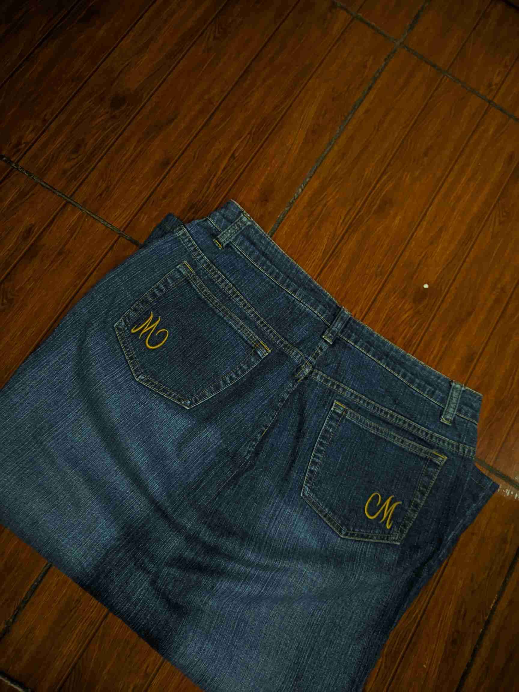 Falda denim larga azul - miniatura 2