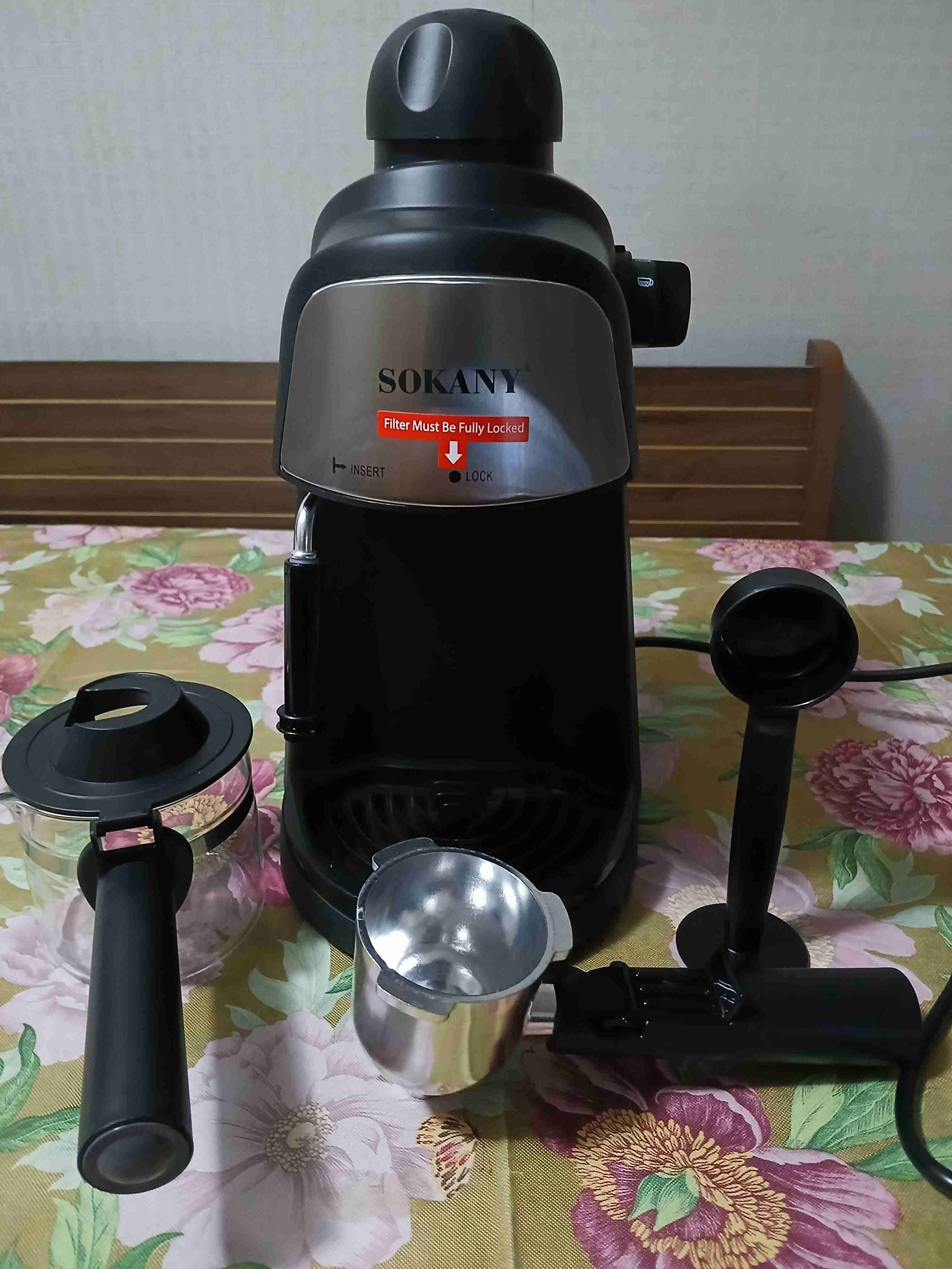 Cafetera espresso Sokany negra - miniatura 1