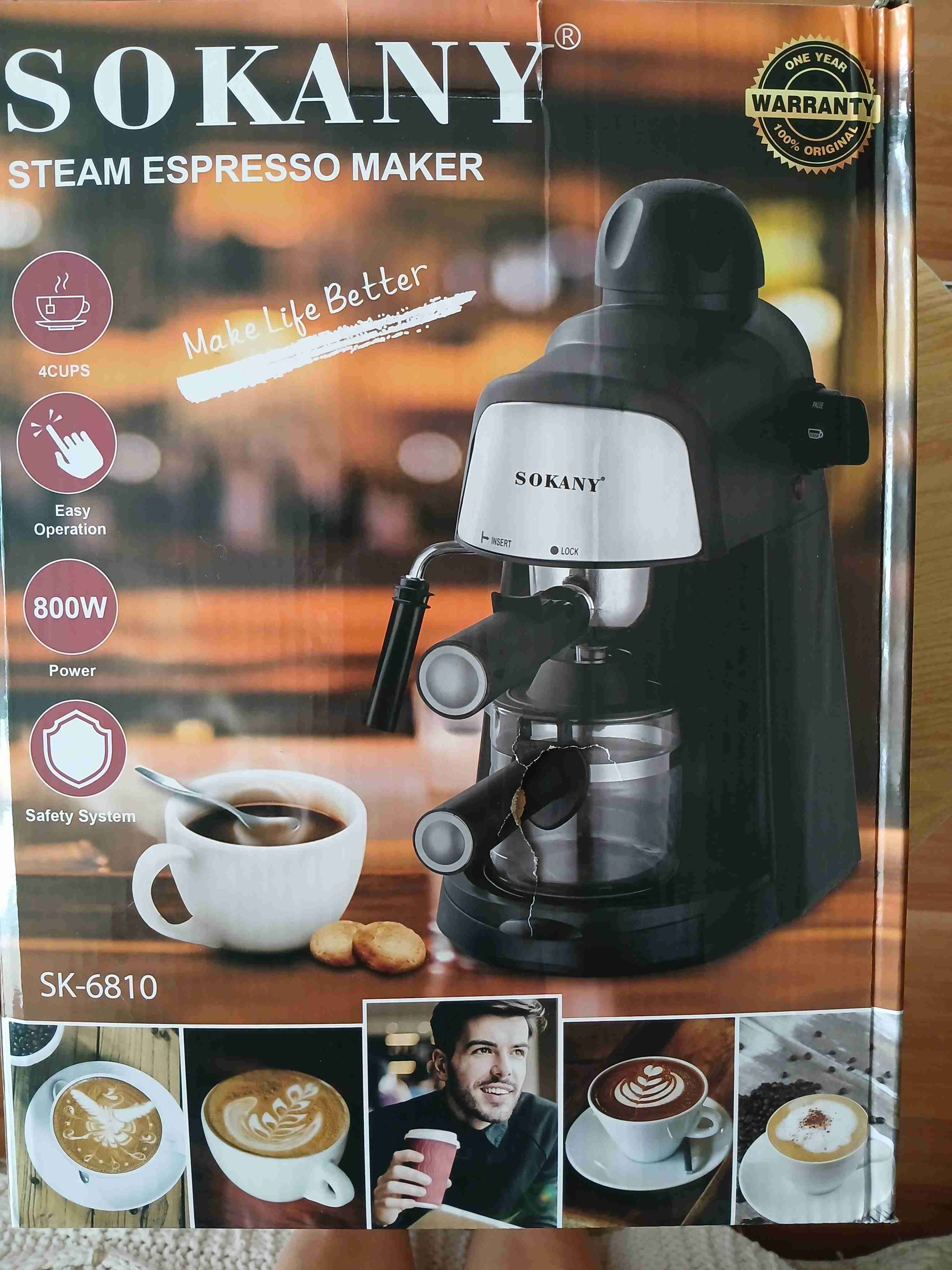 Cafetera espresso Sokany negra - miniatura 2