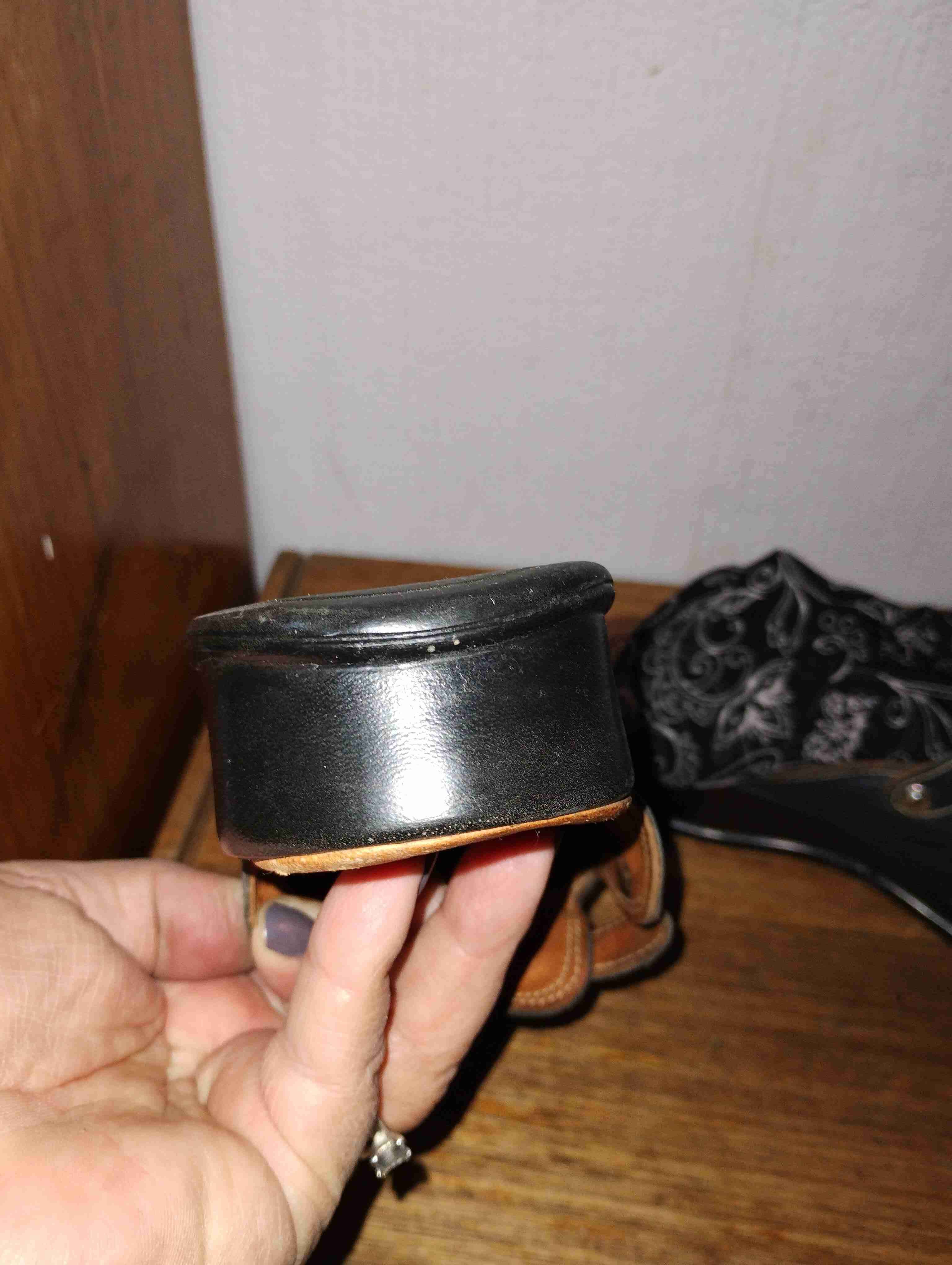 Zuecos  azules de cuero - miniatura 3