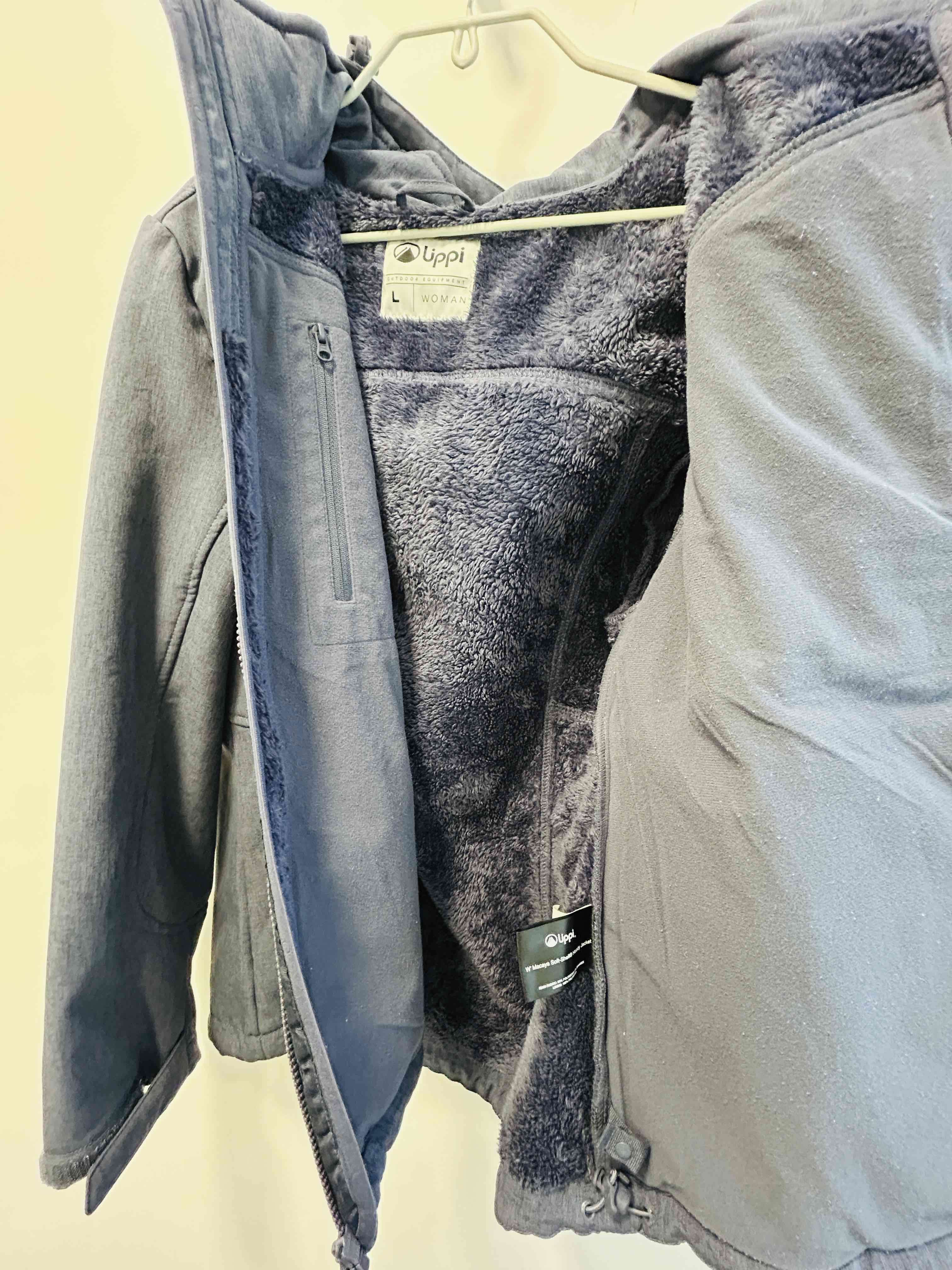 Chaqueta softshell morada  con capucha - miniatura 3